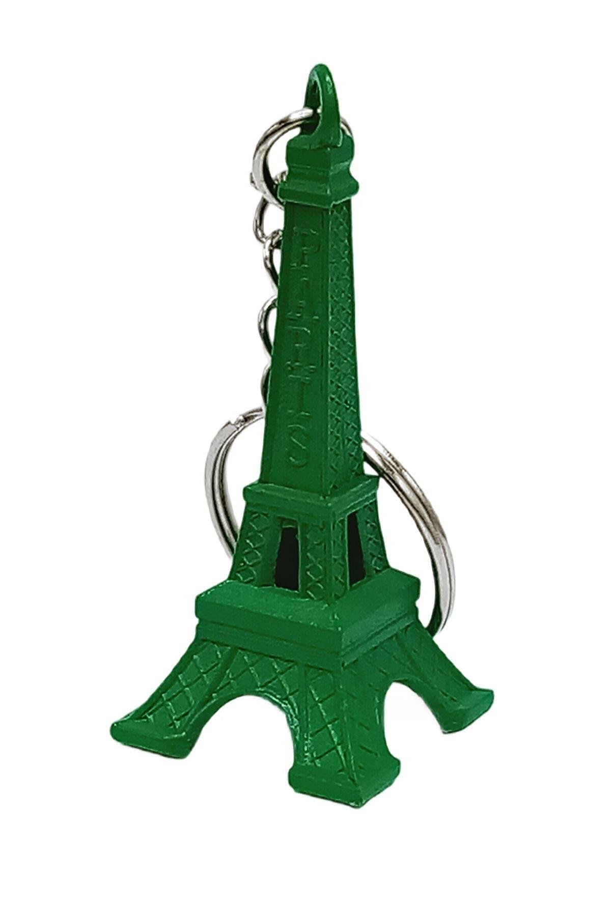 FransaDünyadan HediyelerDNY-HD100437Keskin Hediyelik Eşya Ve TekstilParis Eyfel Kulesi 3D Metal Anahtarlık Yeşil