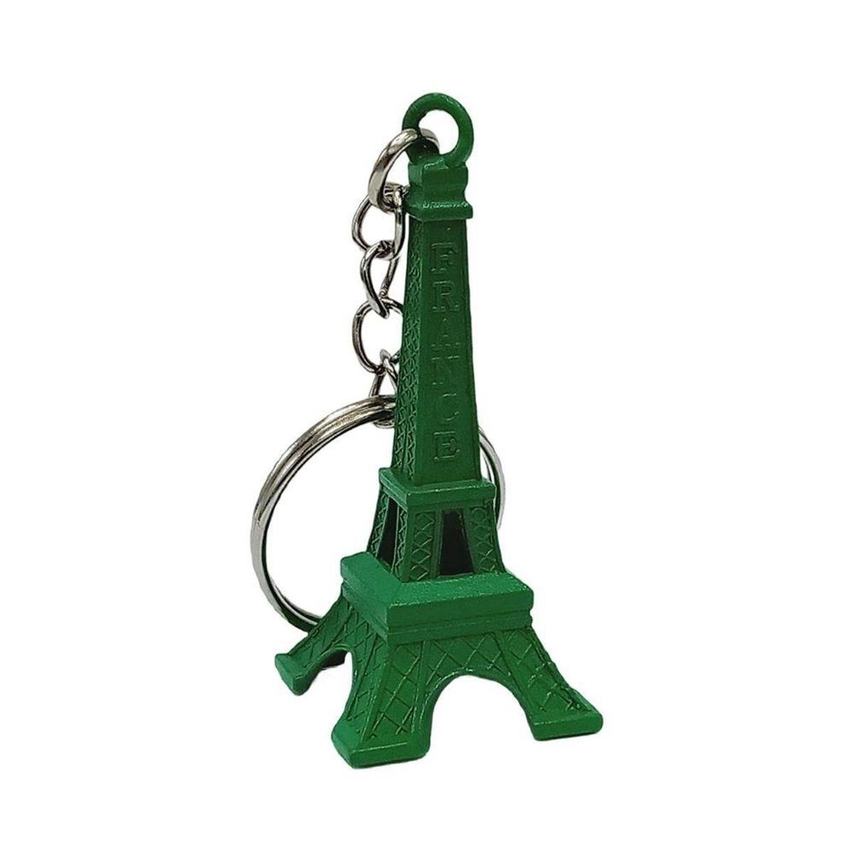 FransaDünyadan HediyelerDNY-HD100437Keskin Hediyelik Eşya Ve TekstilParis Eyfel Kulesi 3D Metal Anahtarlık Yeşil