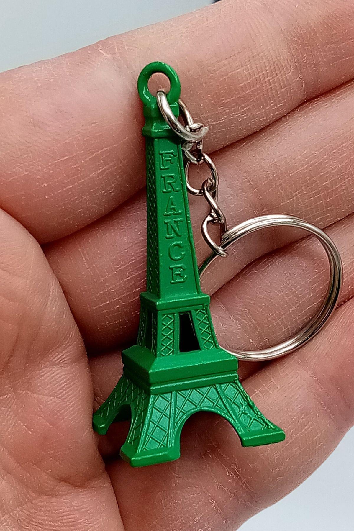 FransaDünyadan HediyelerDNY-HD100437Keskin Hediyelik Eşya Ve TekstilParis Eyfel Kulesi 3D Metal Anahtarlık Yeşil