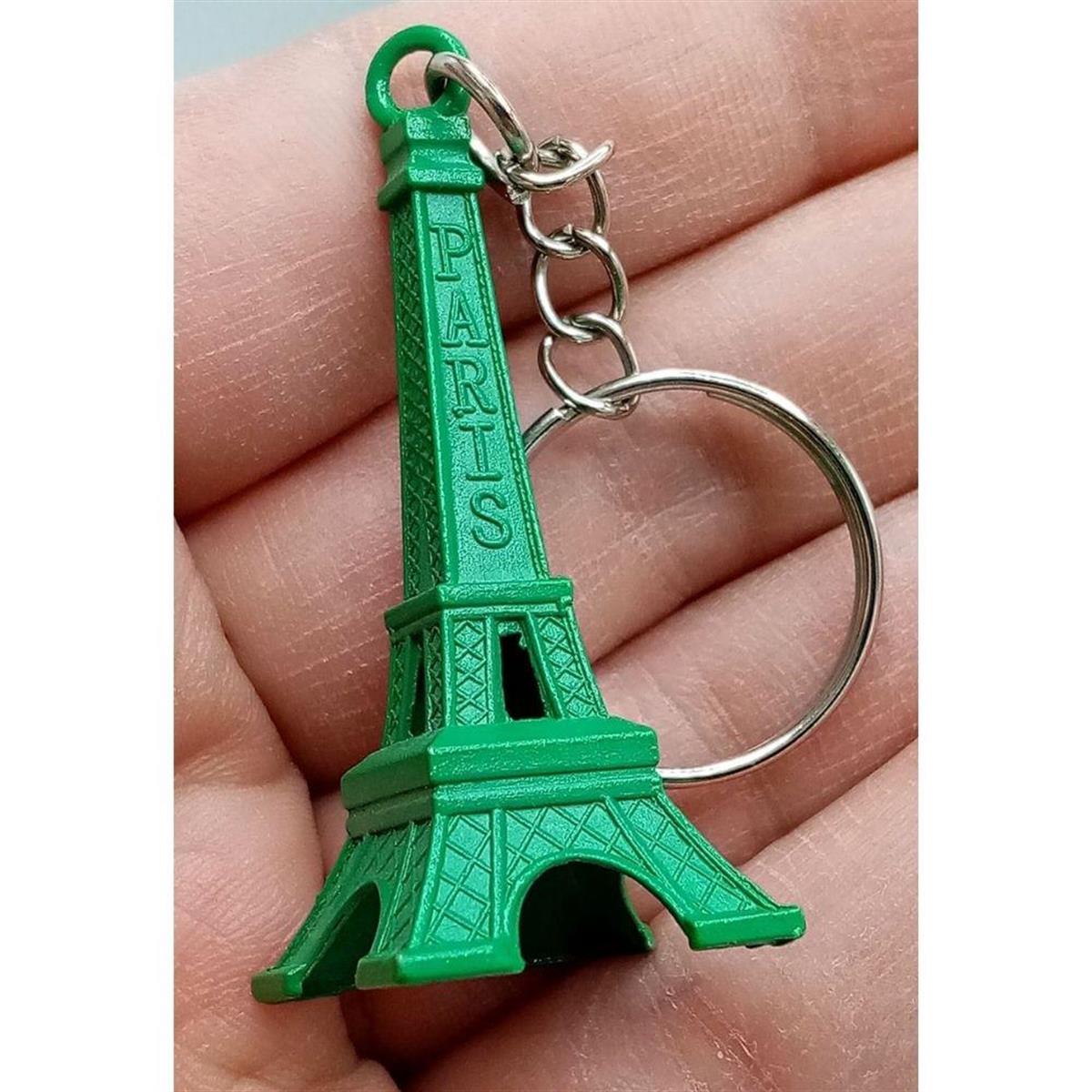FransaDünyadan HediyelerDNY-HD100437Keskin Hediyelik Eşya Ve TekstilParis Eyfel Kulesi 3D Metal Anahtarlık Yeşil