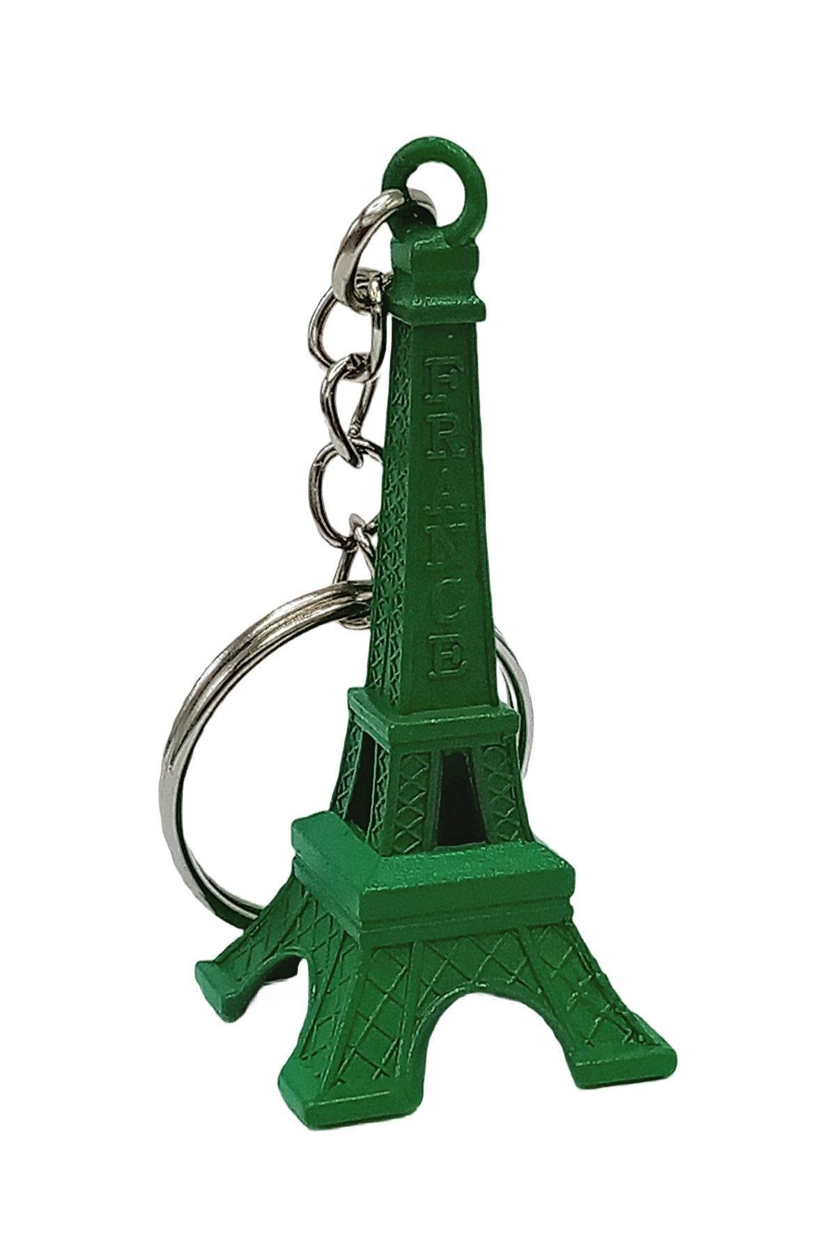 FransaDünyadan HediyelerDNY-HD100437Keskin Hediyelik Eşya Ve TekstilParis Eyfel Kulesi 3D Metal Anahtarlık Yeşil