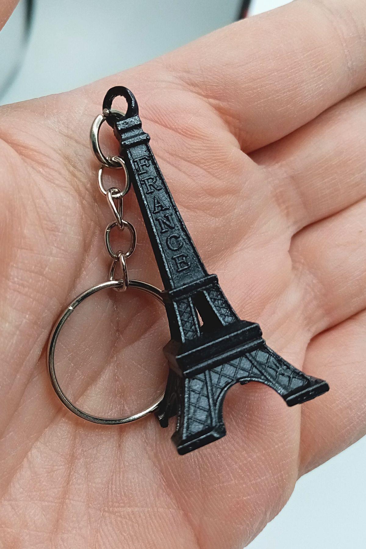 FransaDünyadan HediyelerDNY-HD100440Keskin Hediyelik Eşya Ve TekstilParis Eyfel Kulesi 3D Metal Anahtarlık Siyah