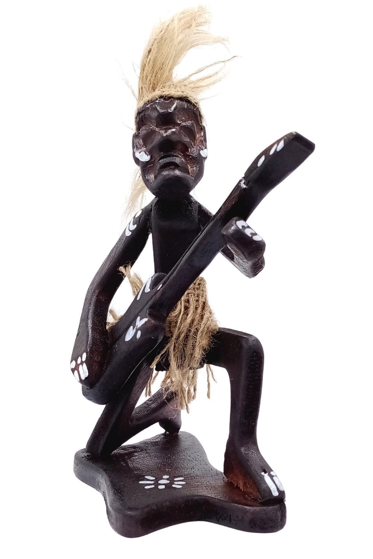 Güney Afrika CumhuriyetiDünyadan HediyelerDNY-HD100586Keskin Hediyelik Eşya Ve TekstilAhşap Primitif Aborjin Gitarcı El Yapımı