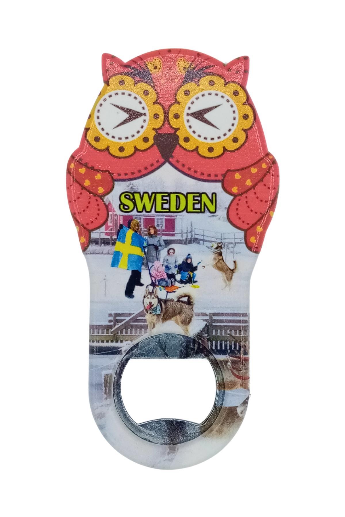 İsveçDünyadan HediyelerDNY-HD101047Keskin Hediyelik Eşya Ve Tekstilİsveç Temalı Baykuş Magnet Kapak Açacak