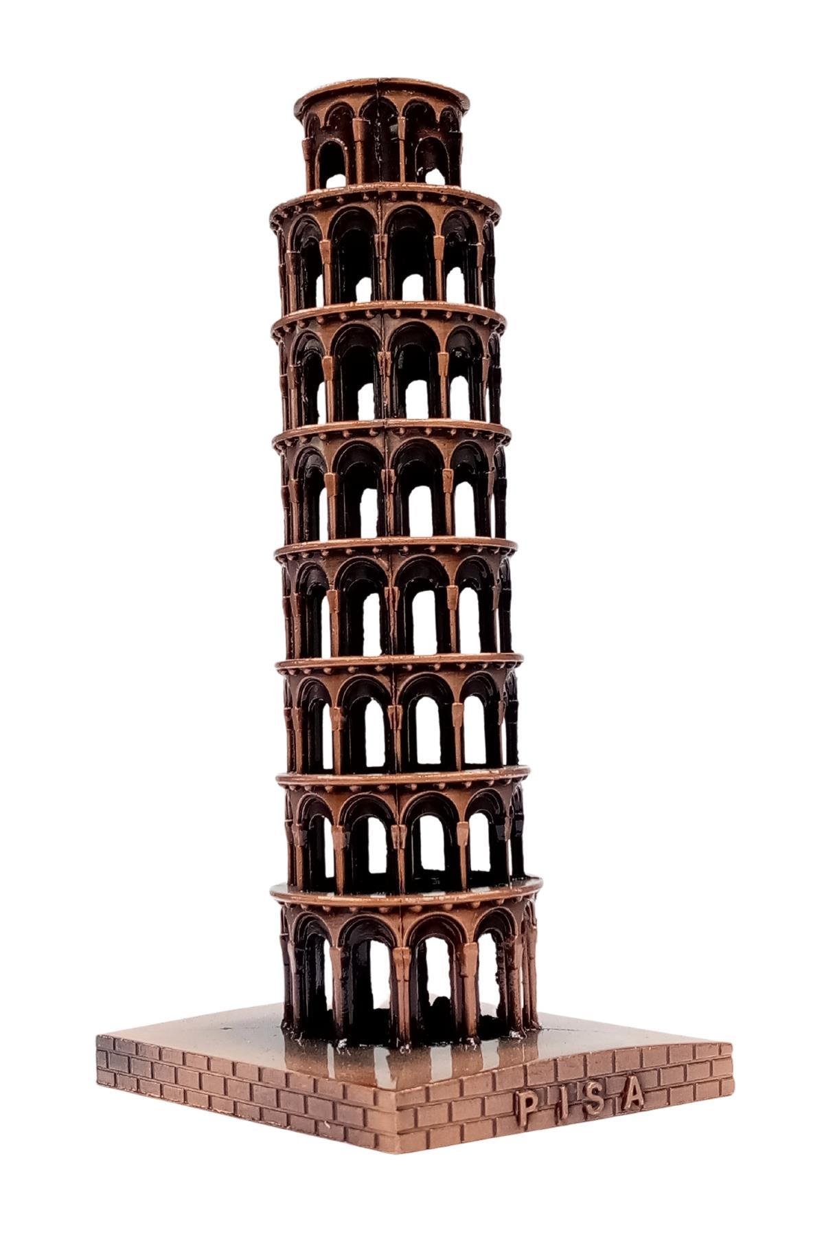 İtalyaDünyadan HediyelerDNY-HD100868Keskin Hediyelik Eşya Ve TekstilVintage Metal İtalya Pisa Kulesi Biblo Antik Bakır 16 cm