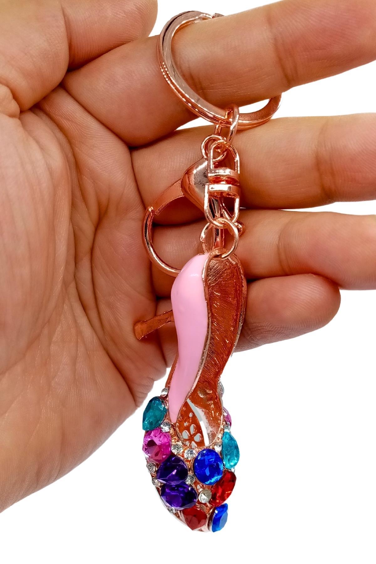 İtalyaDünyadan HediyelerDNY-HDYZMRTAYN05Keskin Hediyelik Eşya Ve TekstilKristal Taşlı Topuklu Ayakkabı Anahtarlık Pembe No.5