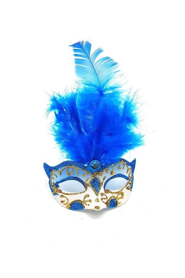 İtalyaDünyadan HediyelerMAG-VNDK-85462Keskin Hediyelik Eşya Ve TekstilVenedik Maske Tüylü 3D Buzdolabı Magneti Mavi