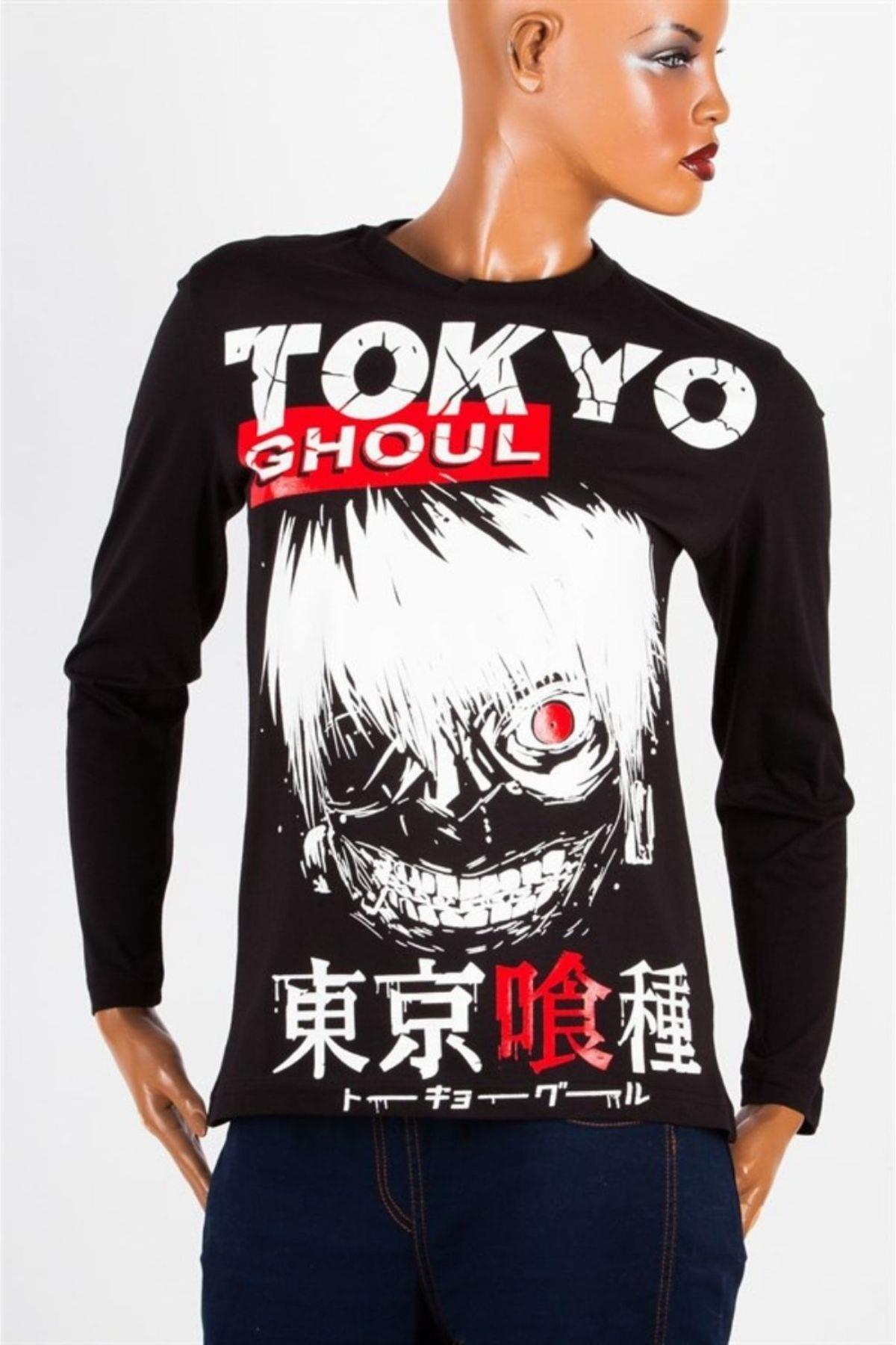 JaponyaDünyadan HediyelerDNY-HD100082Keskin Hediyelik Eşya Ve TekstilTokyo Ghoul Unisex Pamuklu Regular Fit Siyah Tişört X-Small