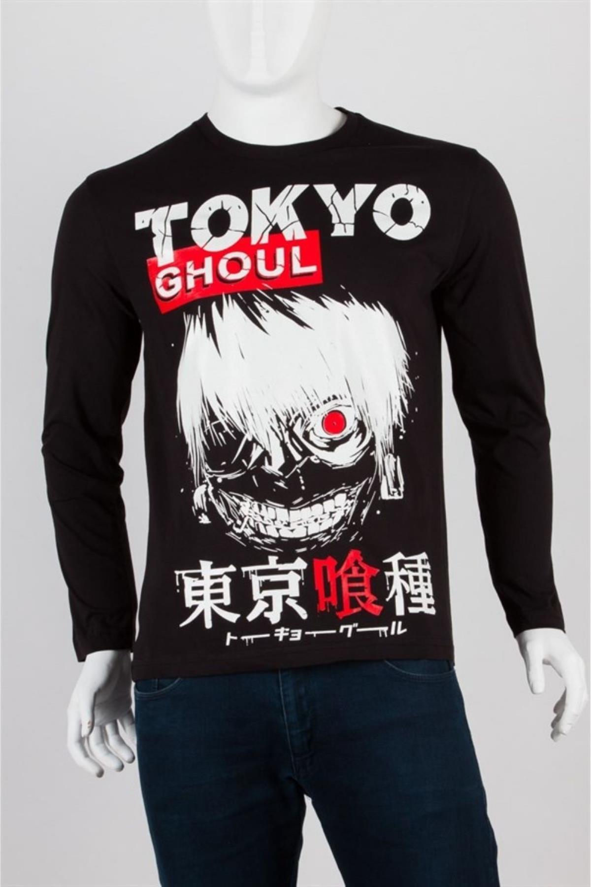 JaponyaDünyadan HediyelerDNY-HD100082Keskin Hediyelik Eşya Ve TekstilTokyo Ghoul Unisex Pamuklu Regular Fit Siyah Tişört X-Small