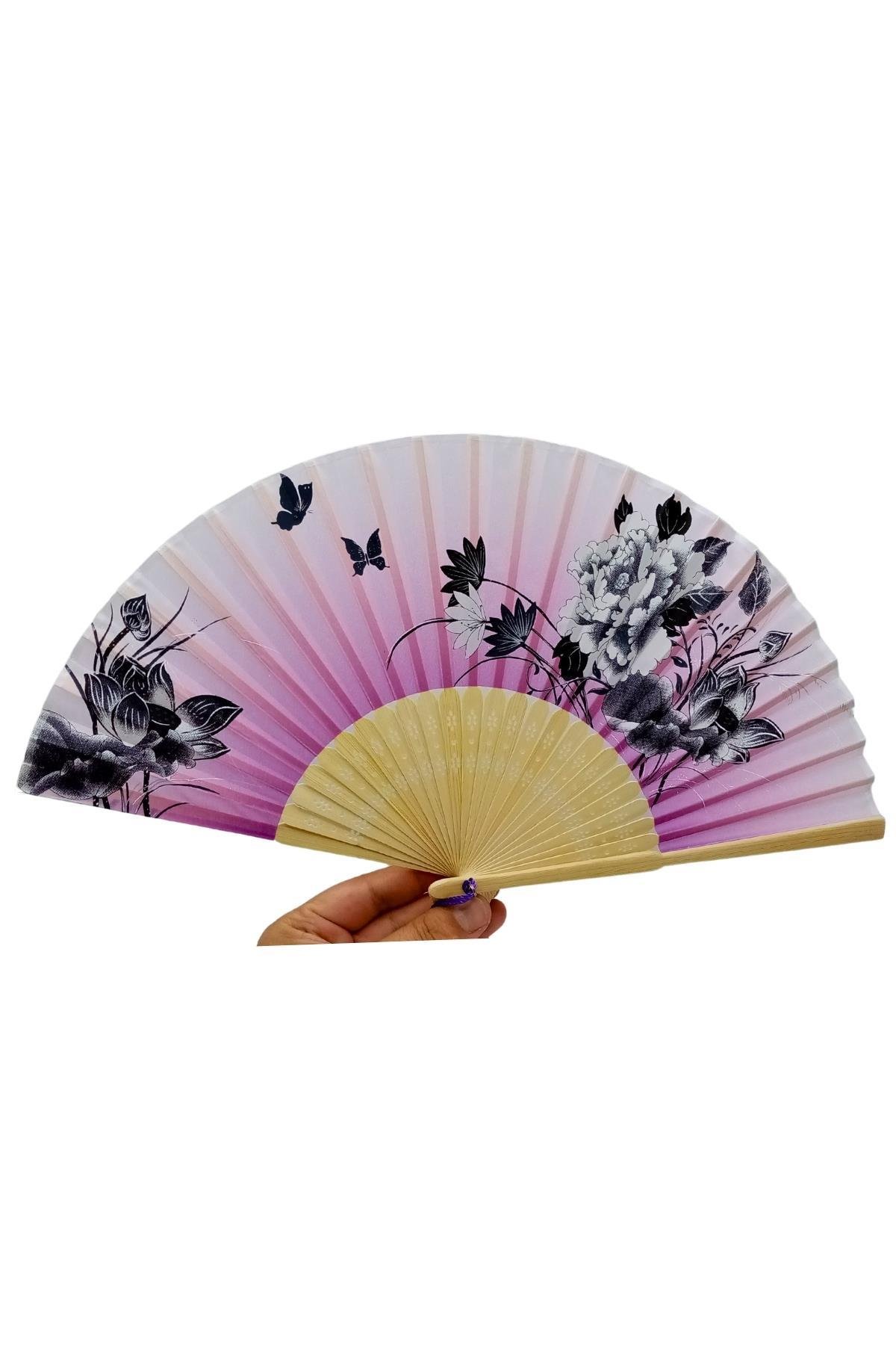 JaponyaDünyadan HediyelerDNY-HD100688Keskin Hediyelik Eşya Ve TekstilJapon Bambu Kumaş Yelpaze Çanta Boy Stant Hediyeli No.6