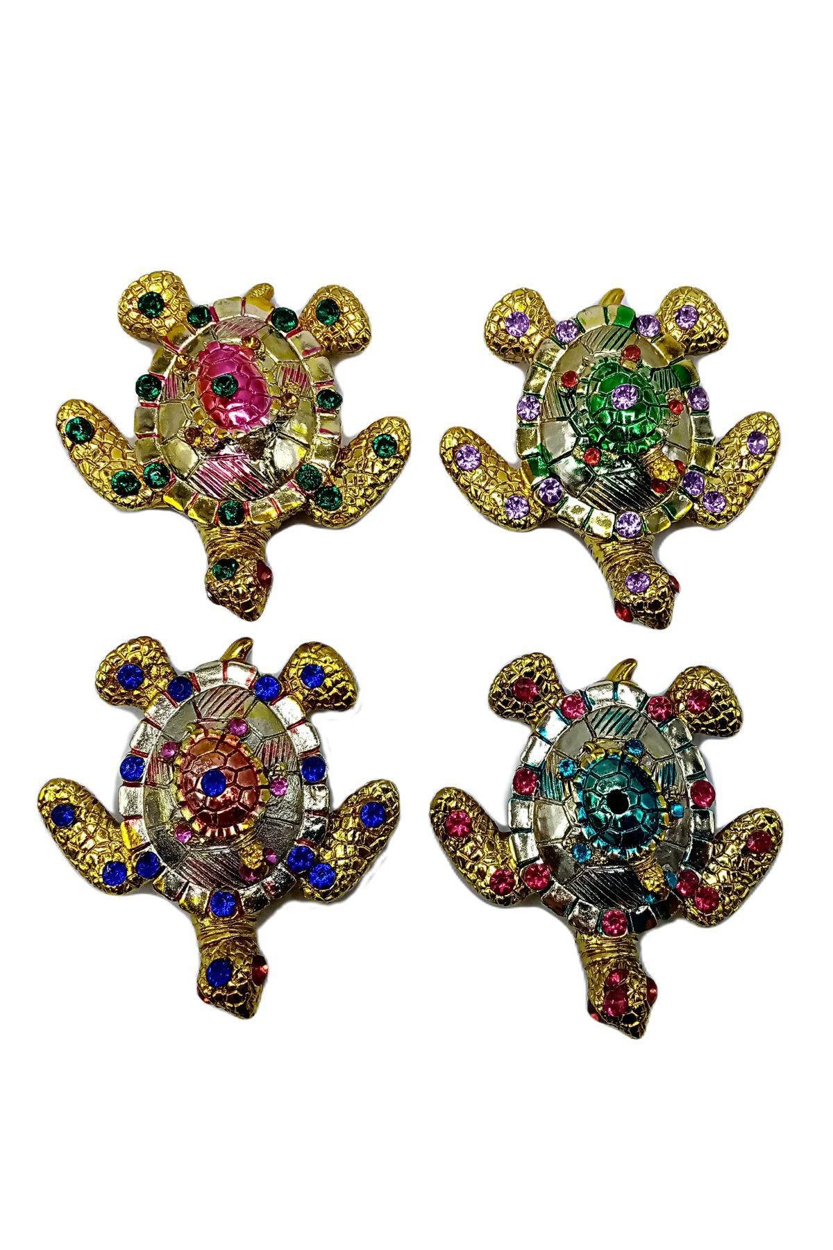MadagaskarDünyadan HediyelerDNY-HD100394Keskin Hediyelik Eşya Ve TekstilKaplumbağa Magnet Dört Renk Kristal Taşlı Dörtlü Set