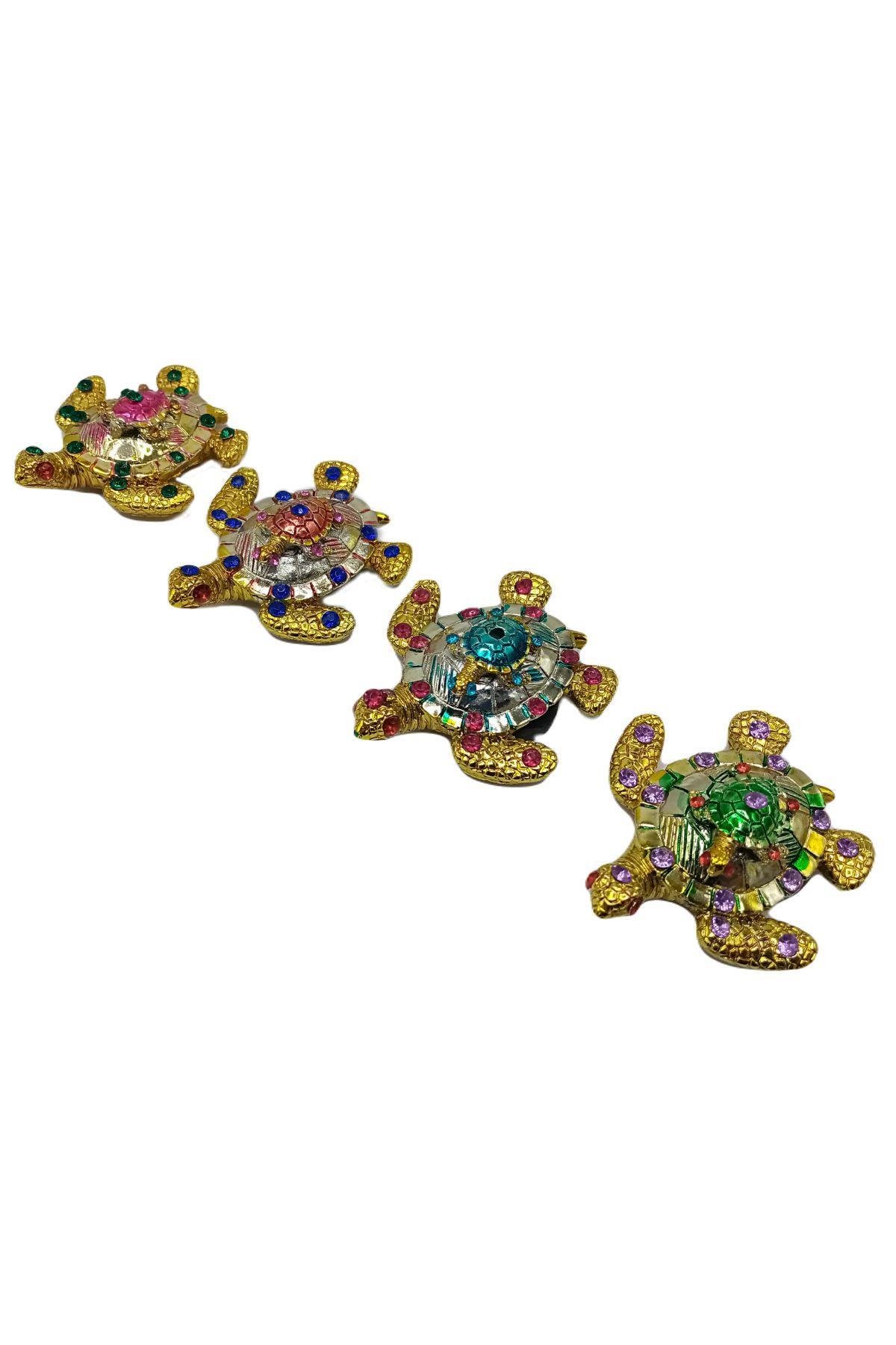MadagaskarDünyadan HediyelerDNY-HD100394Keskin Hediyelik Eşya Ve TekstilKaplumbağa Magnet Dört Renk Kristal Taşlı Dörtlü Set