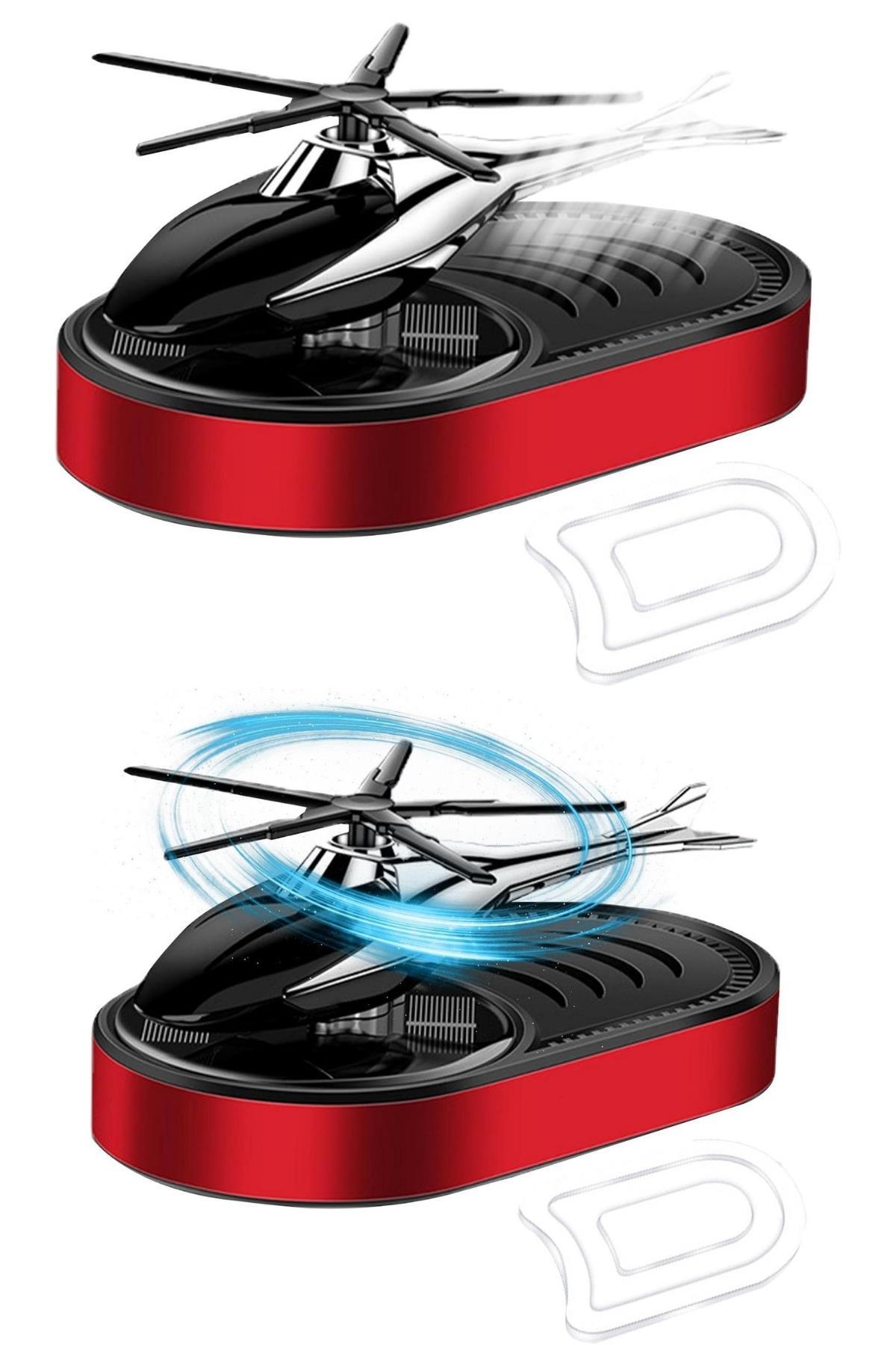 TürkiyeDünyadan HediyelerDNY-HDYELT02HKeskin Hediyelik Eşya Ve TekstilGüneş Enerjili Helikopter Araba Koku Difüzörü Kırmızı No.2