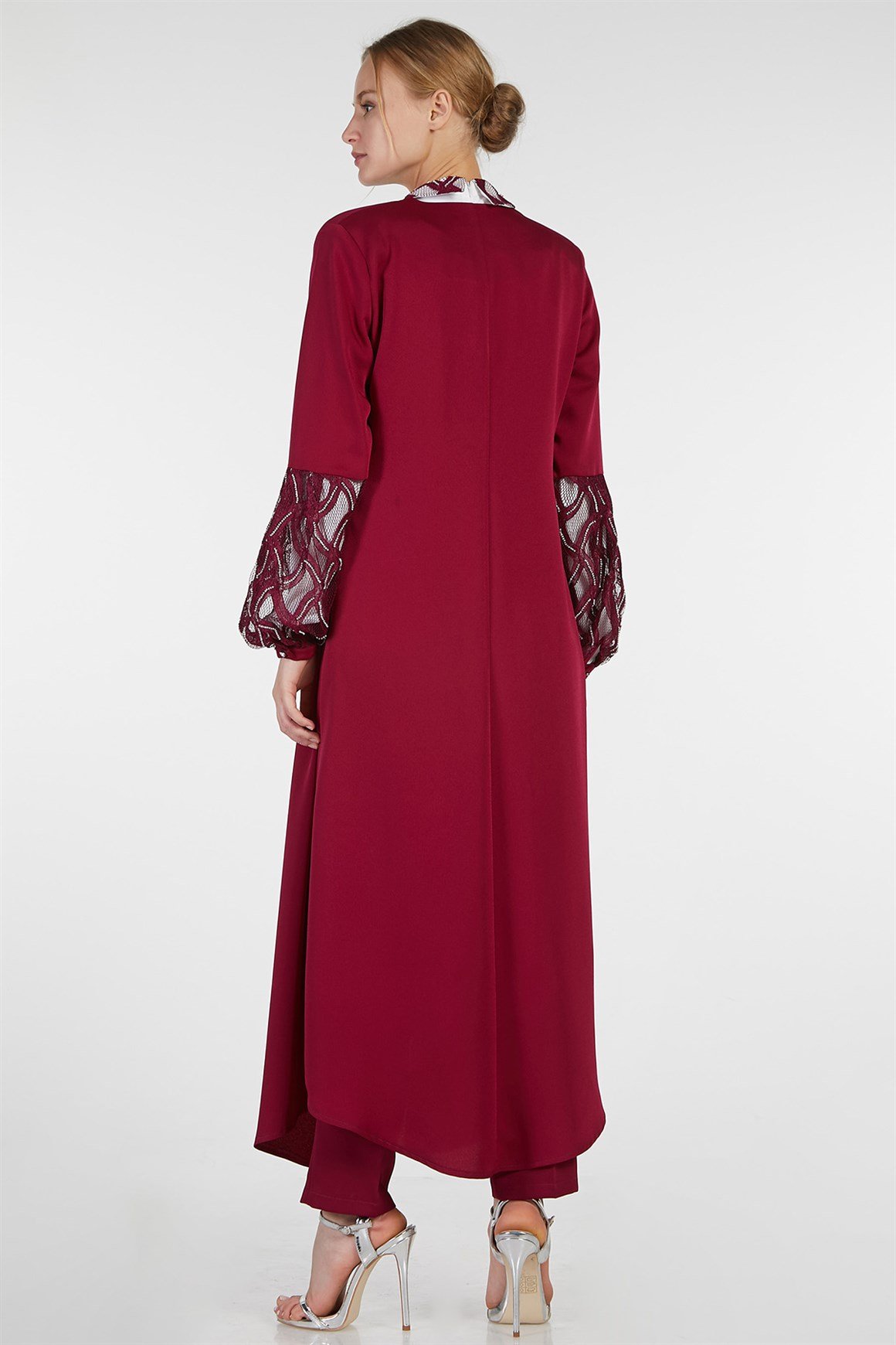 Plum - Triple Stony Jacket Inside Shirt Evening Gown