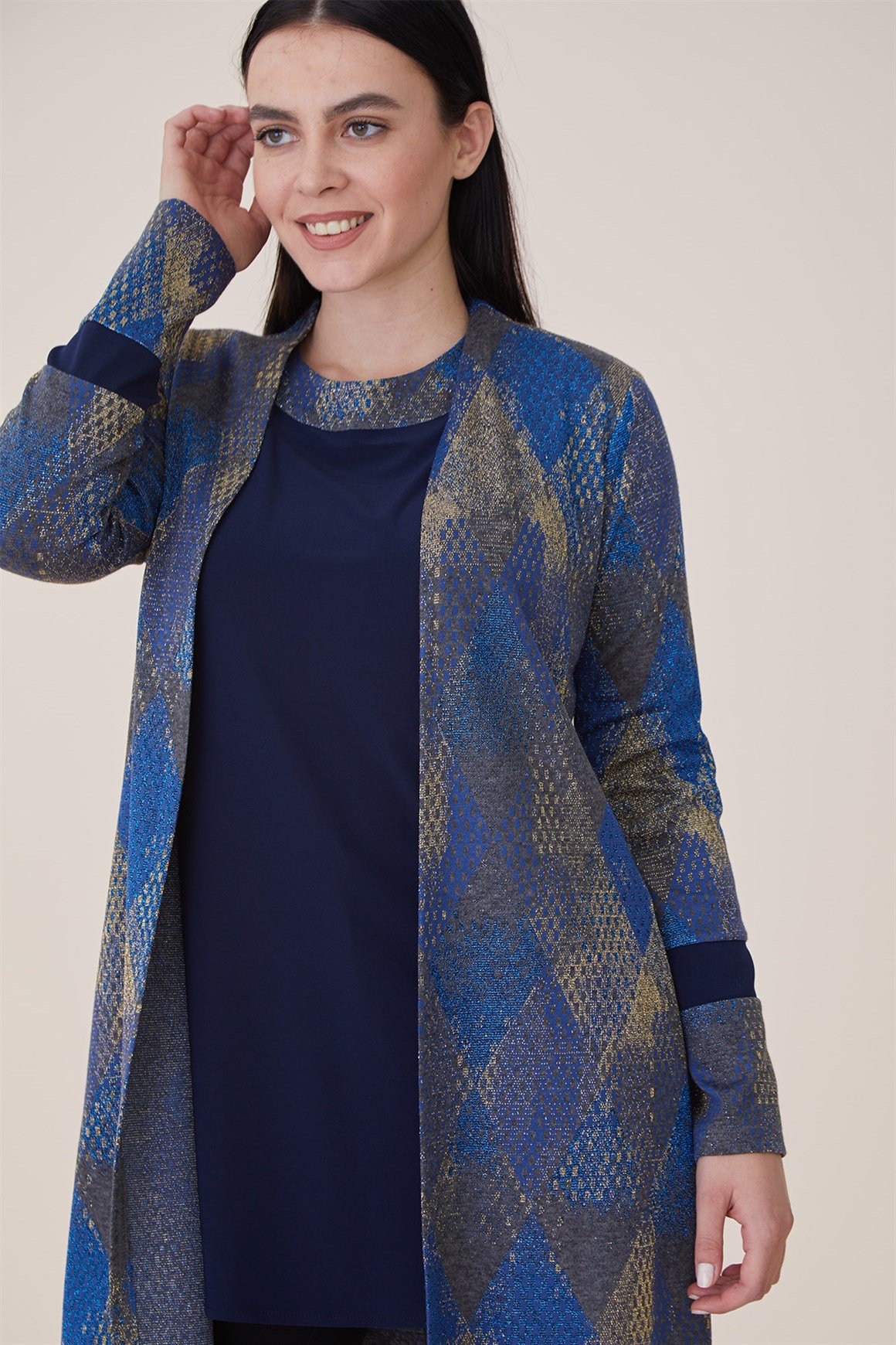 Sax - Silvery Patterned Blouse Suit