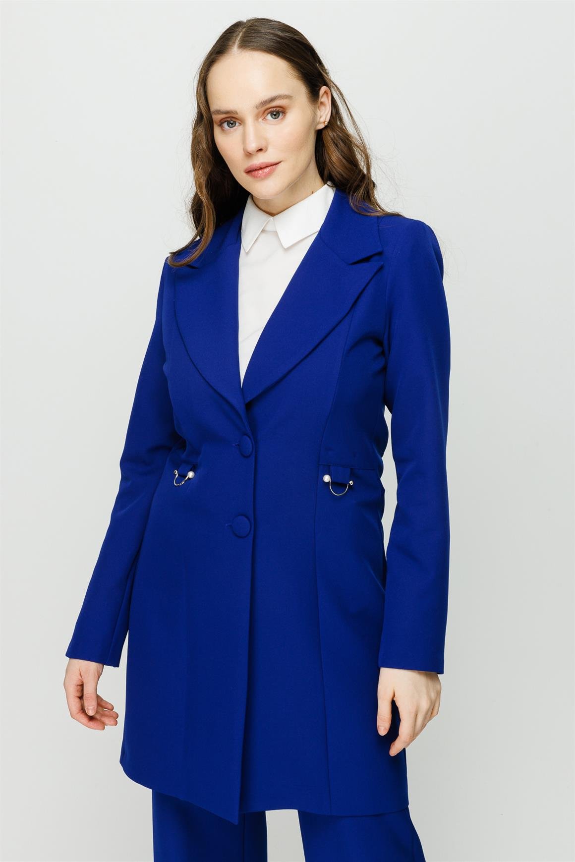 Pearl Accessory Detailed Trouser Jacket Set - Saks