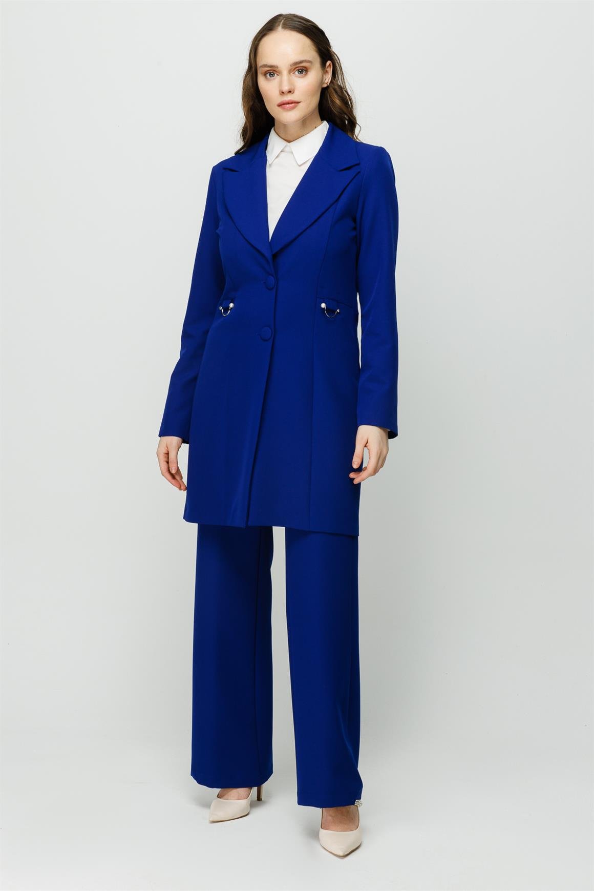 Pearl Accessory Detailed Trouser Jacket Set - Saks