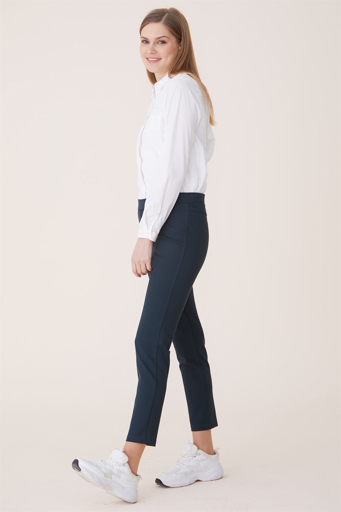 Green - Elastic Waist Trousers