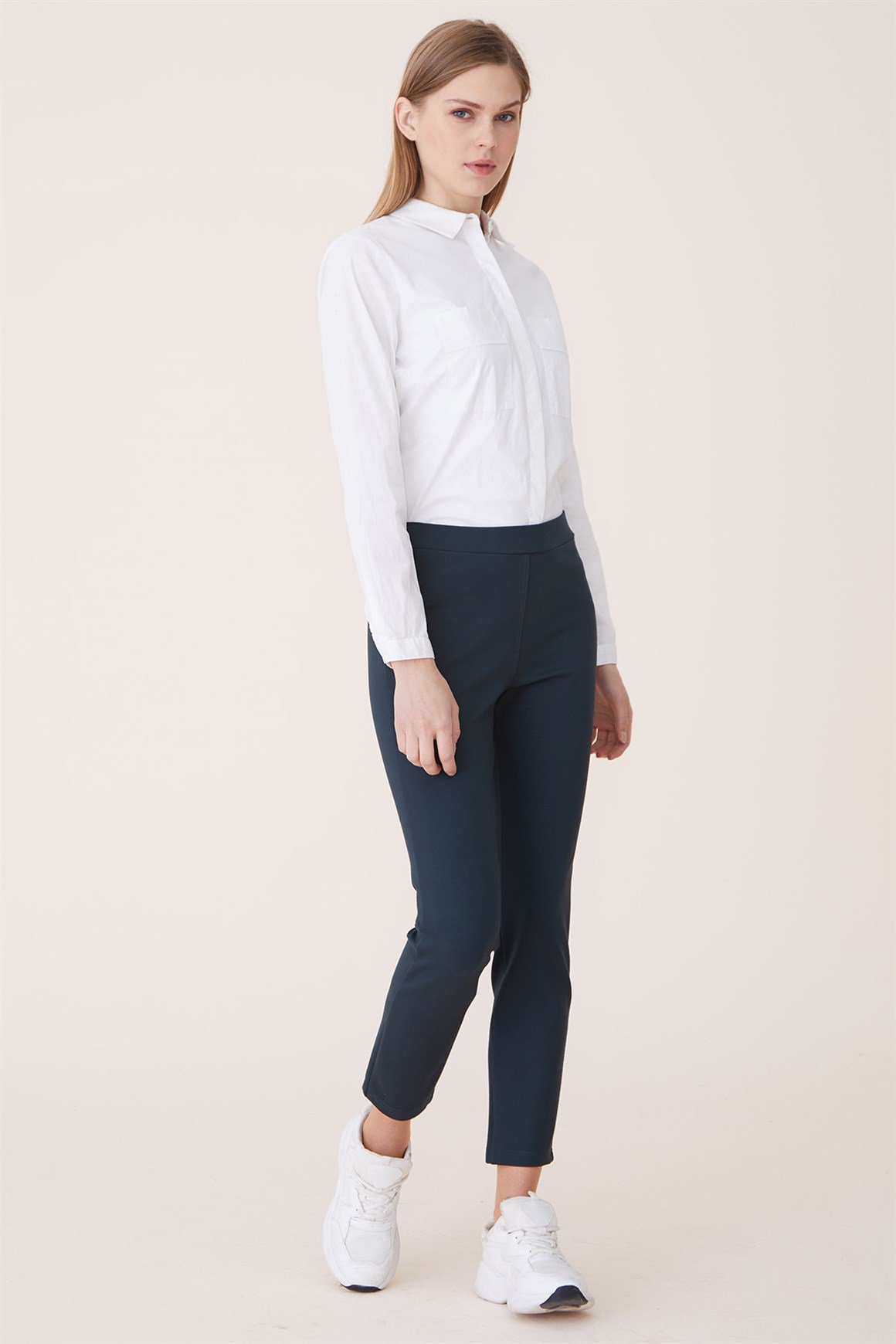 Green - Elastic Waist Trousers