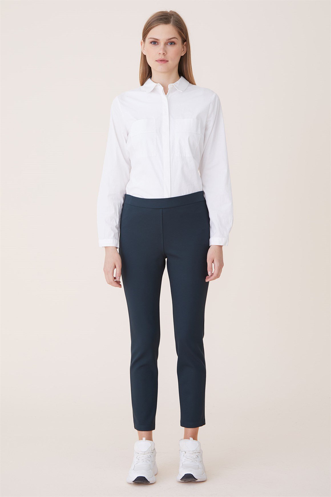 Green - Elastic Waist Trousers