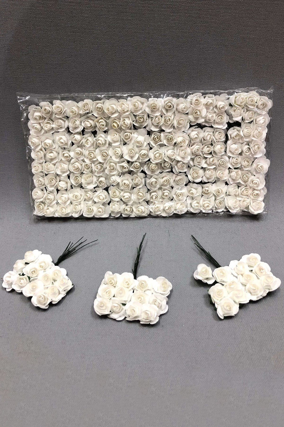 White Paper Rose Flower 1 pack 144 pcs