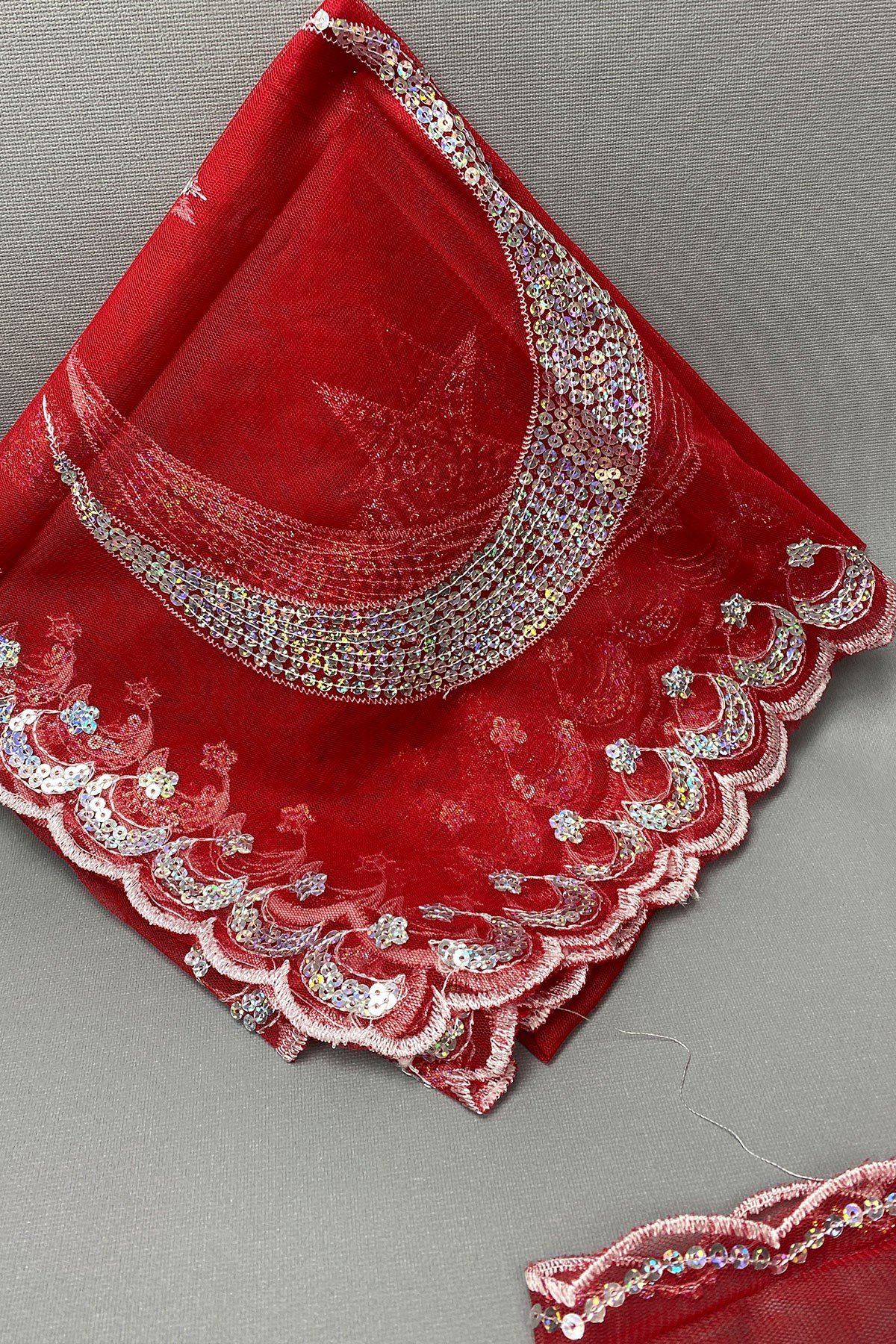 Biyeli Gelin Duvağı Ayyıldızlı Damat Örtüsü ve Takı Kurdele Seti