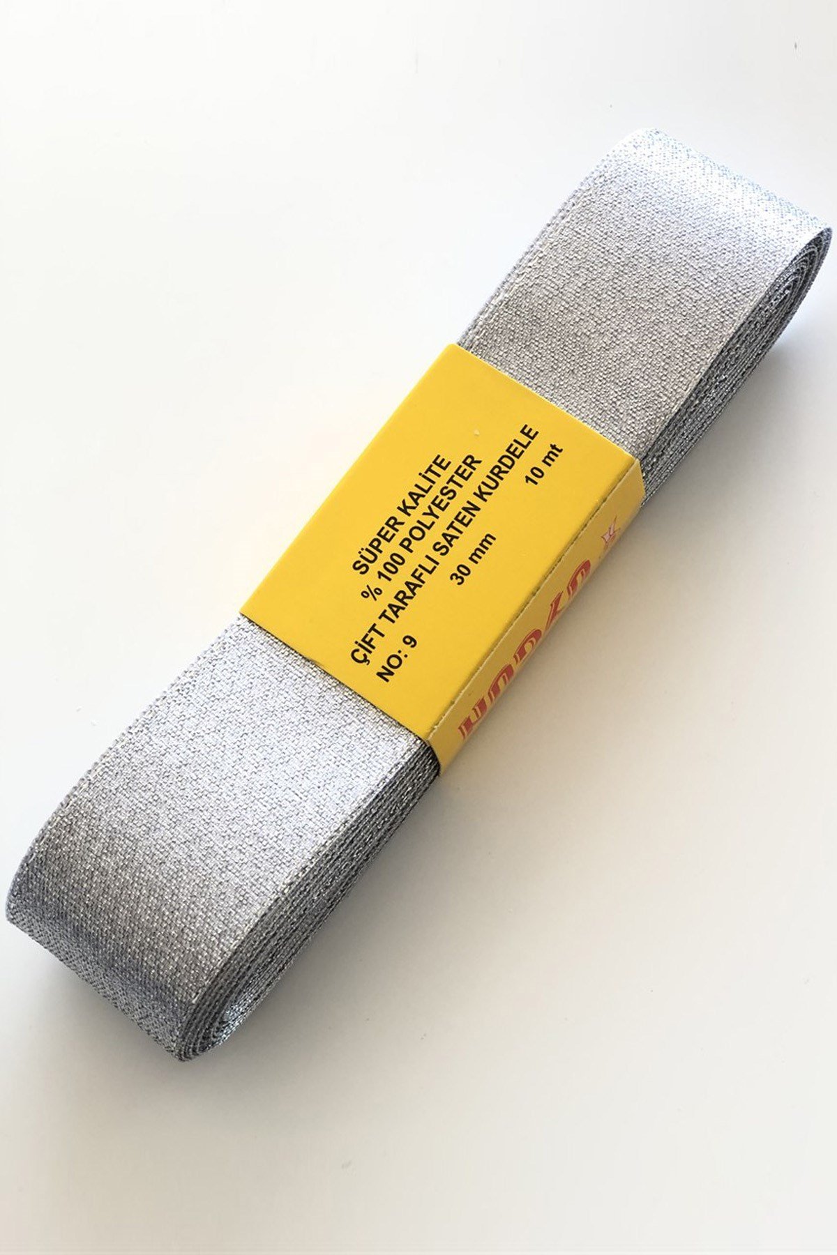 Silver Glittery Satin Ribbon 3 cm