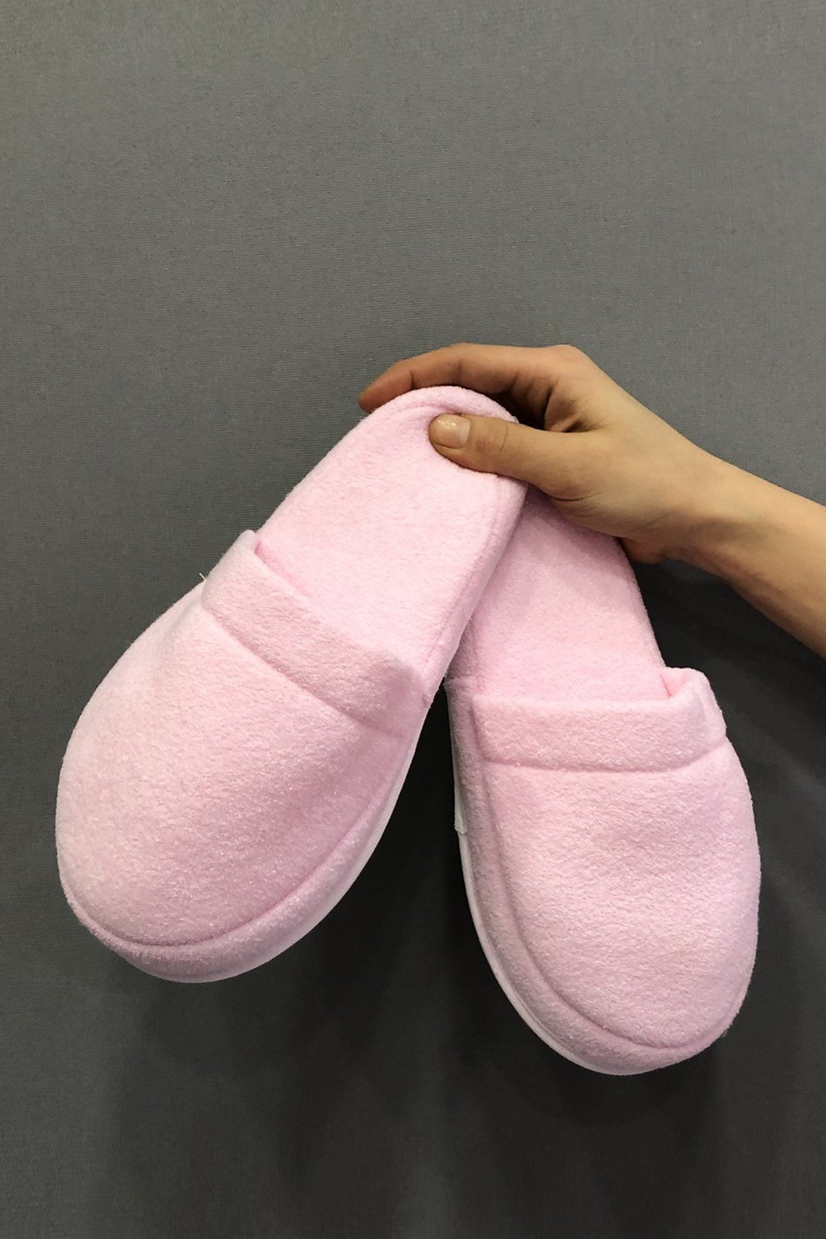 Pink Towel Postpartum Slippers