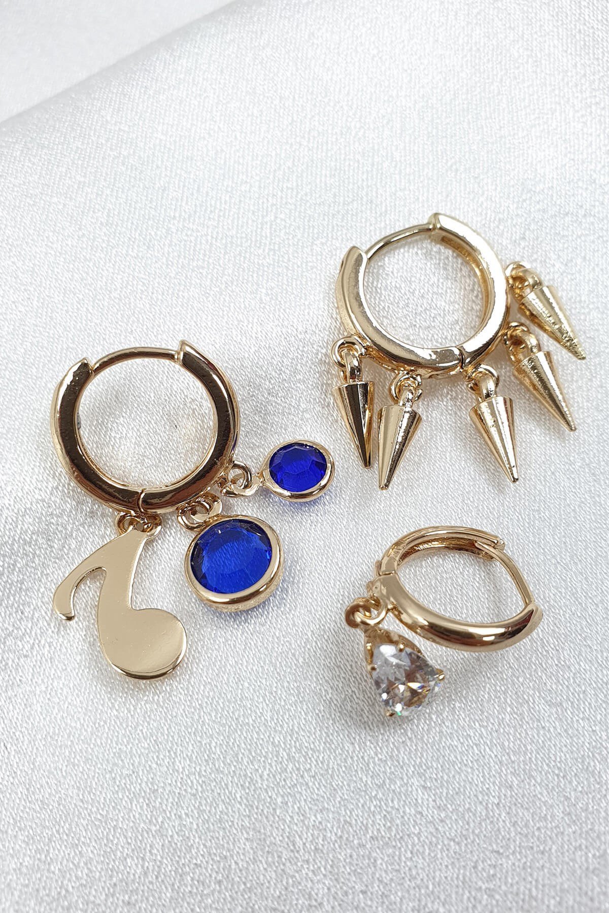 Polaris Gold Color Multiple Earrings