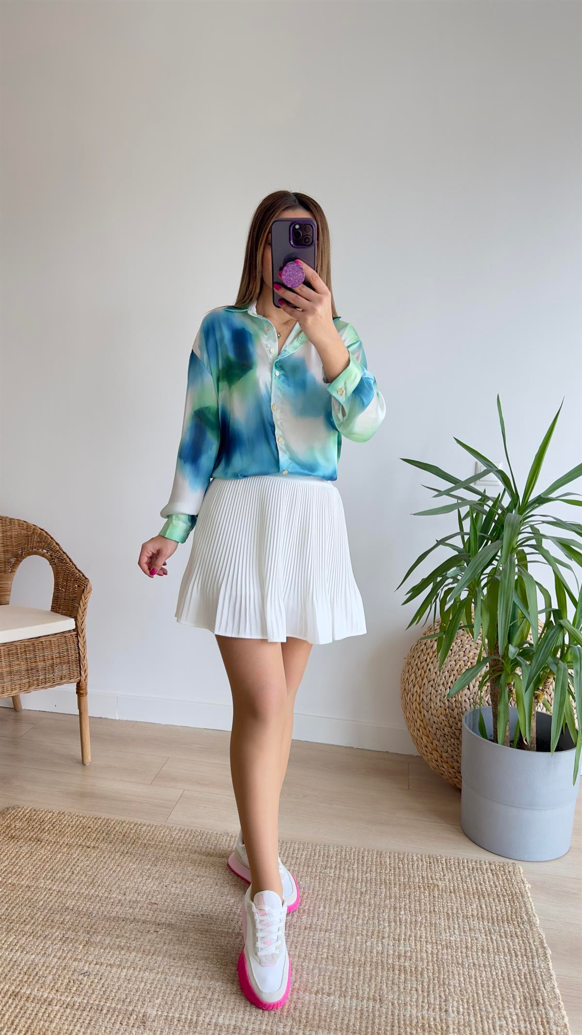 Eta Zra Model Saten Gömlek
