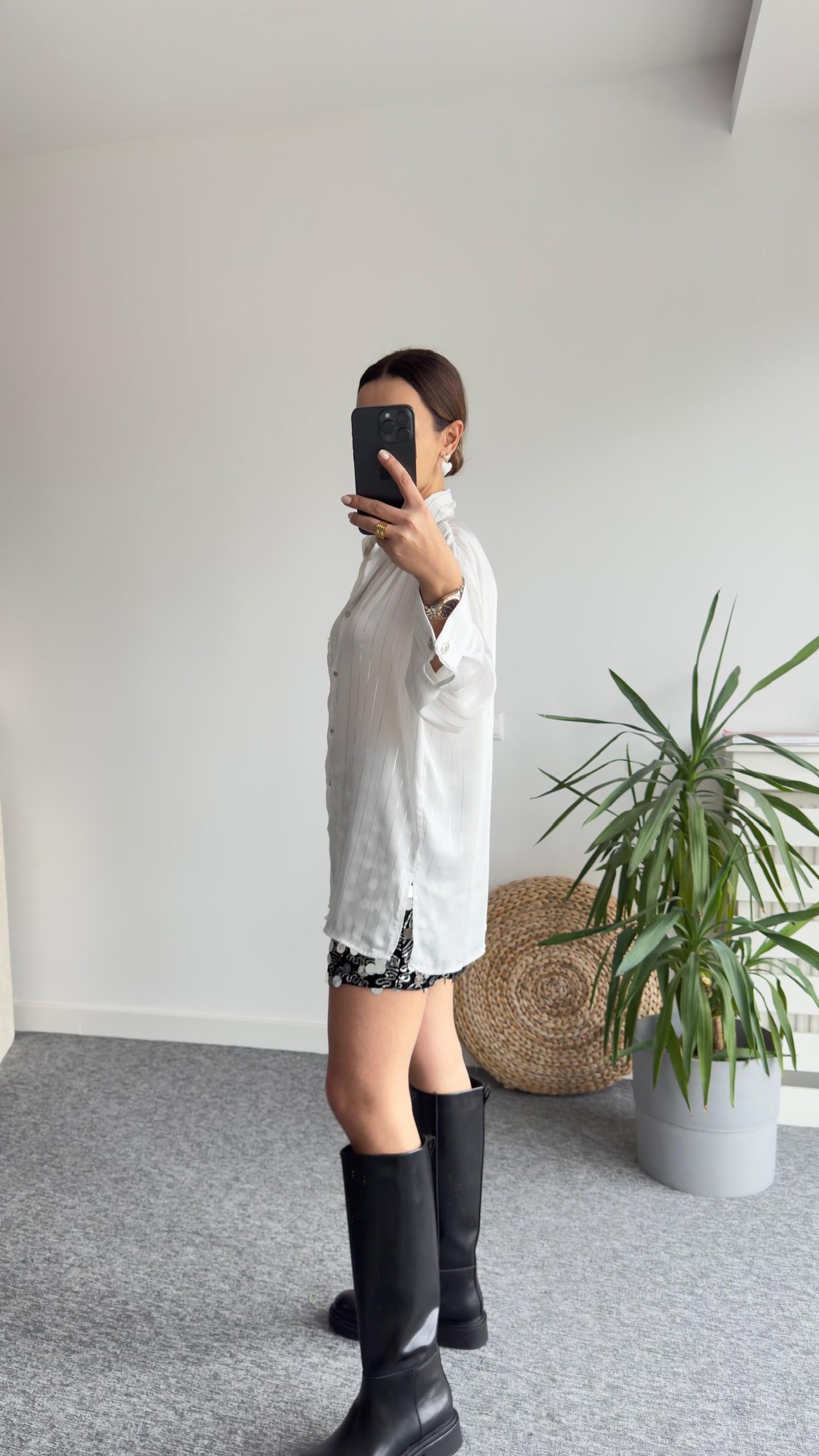 Saten Zra Model Çizgili Gömlek
