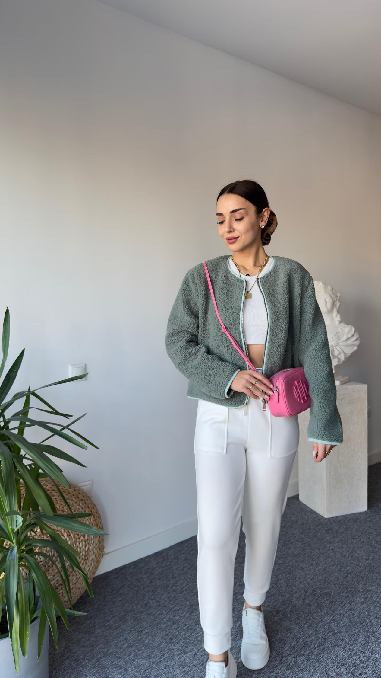 Biyeli Mint Yeşili Astarlı Ceket