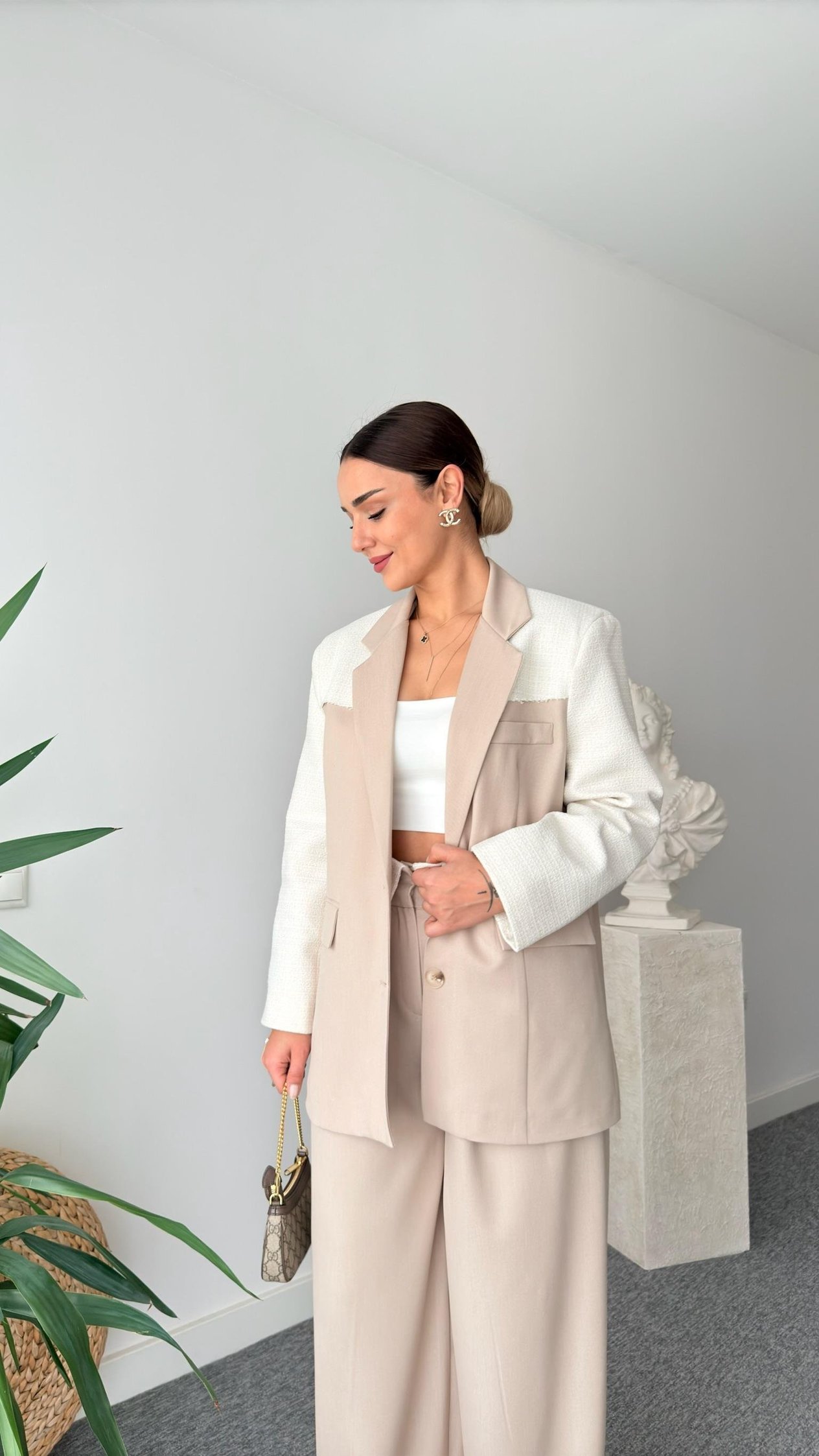 Dustin Tüvit Garnili Bej Blazer Ceket