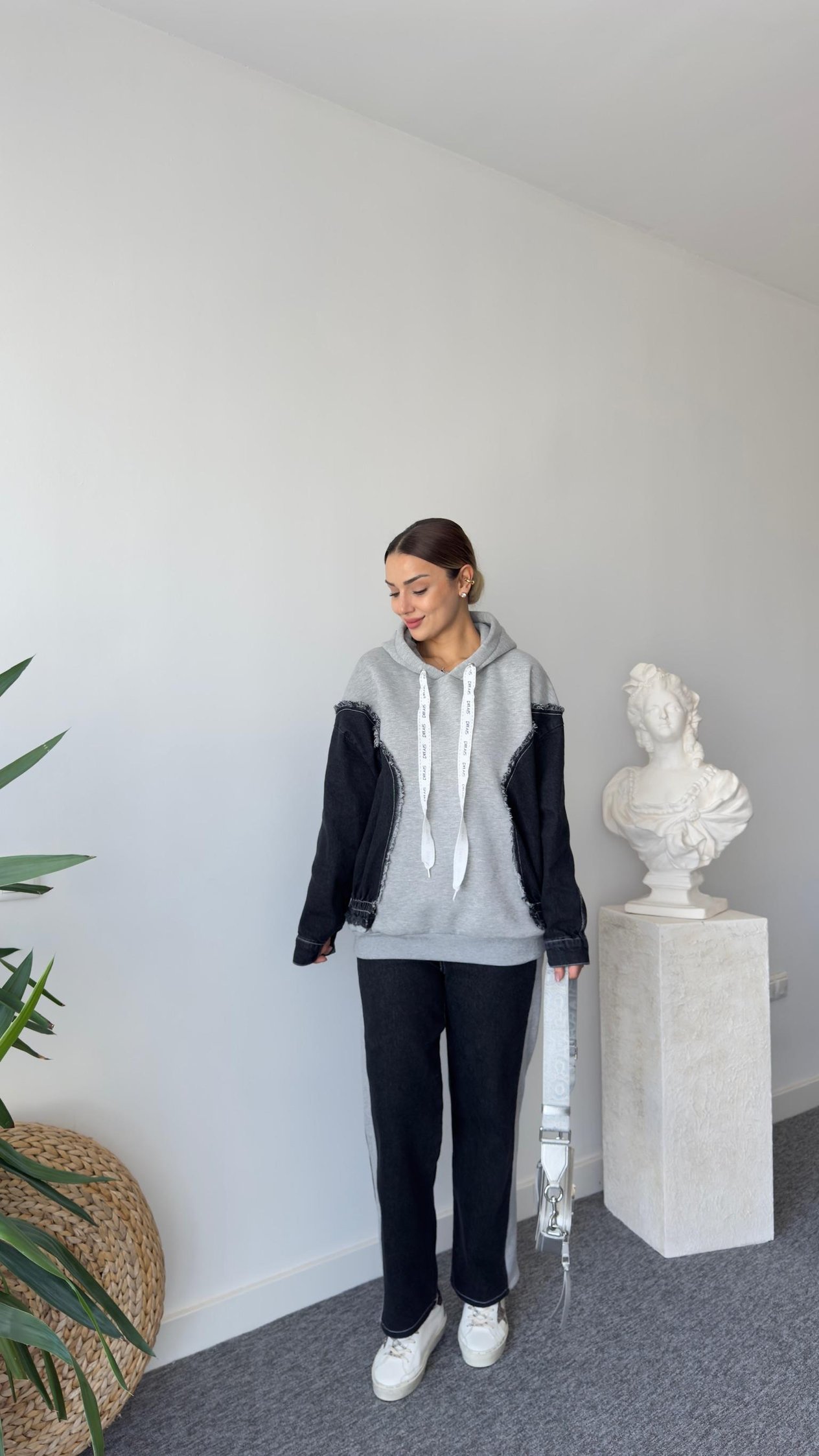 Hector Kot Garnili Kapüşonlu Sweatshirt