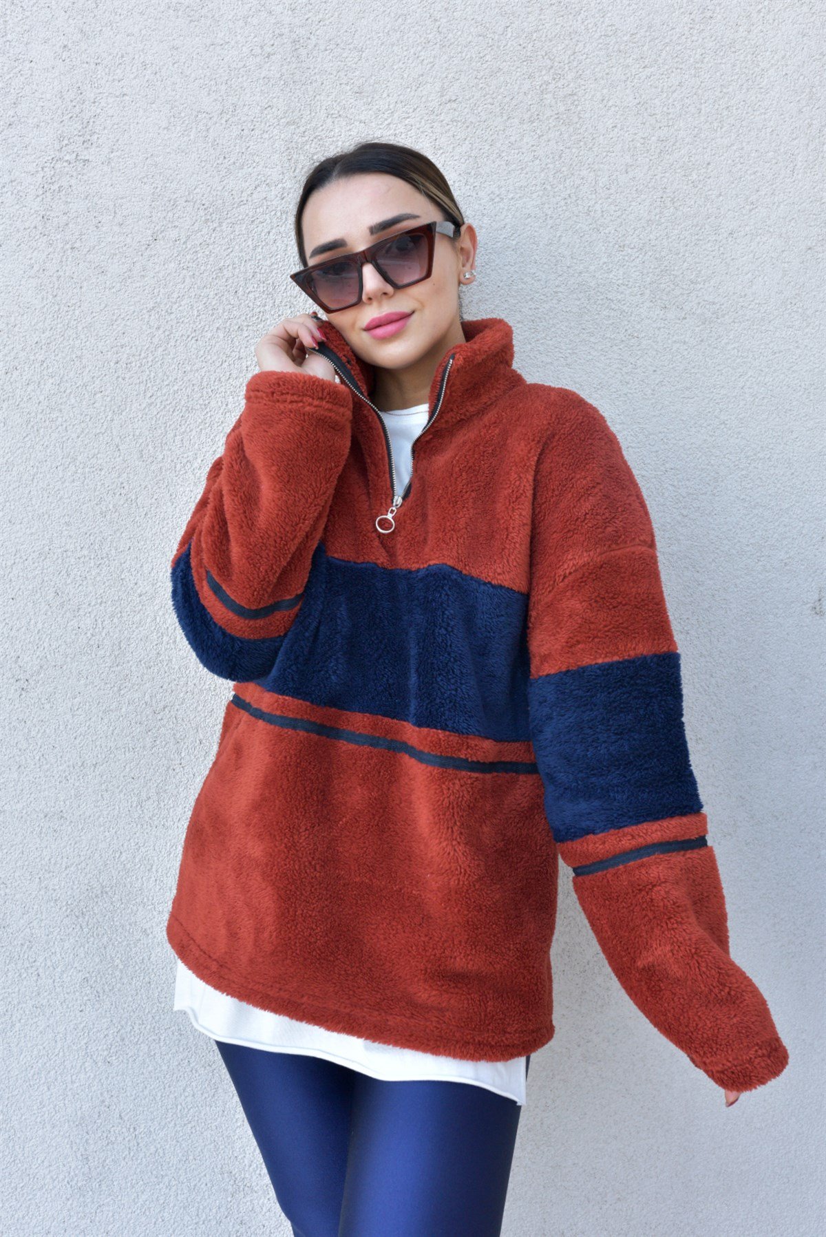 Yarım Fermuar Polar Sweat