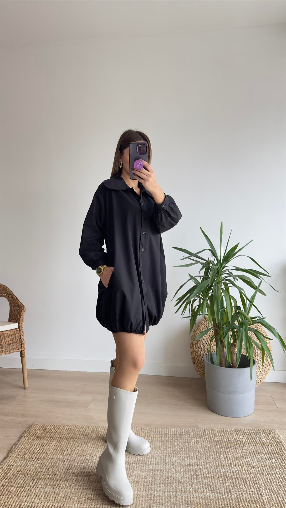 Zra Model Bebe Yaka Tunik Elbise 