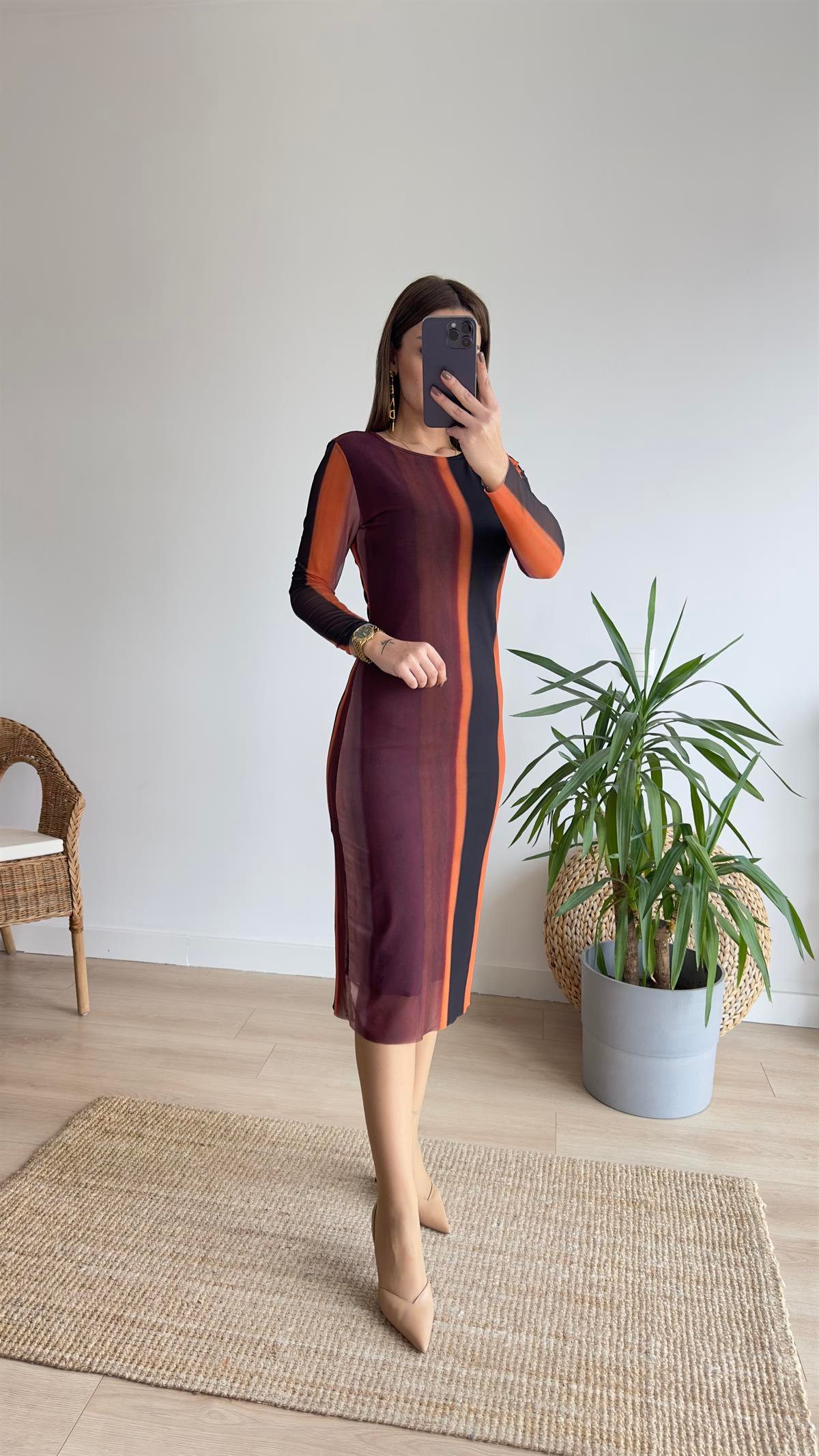 Zra Model Renk Geçişli Batik Elbise 