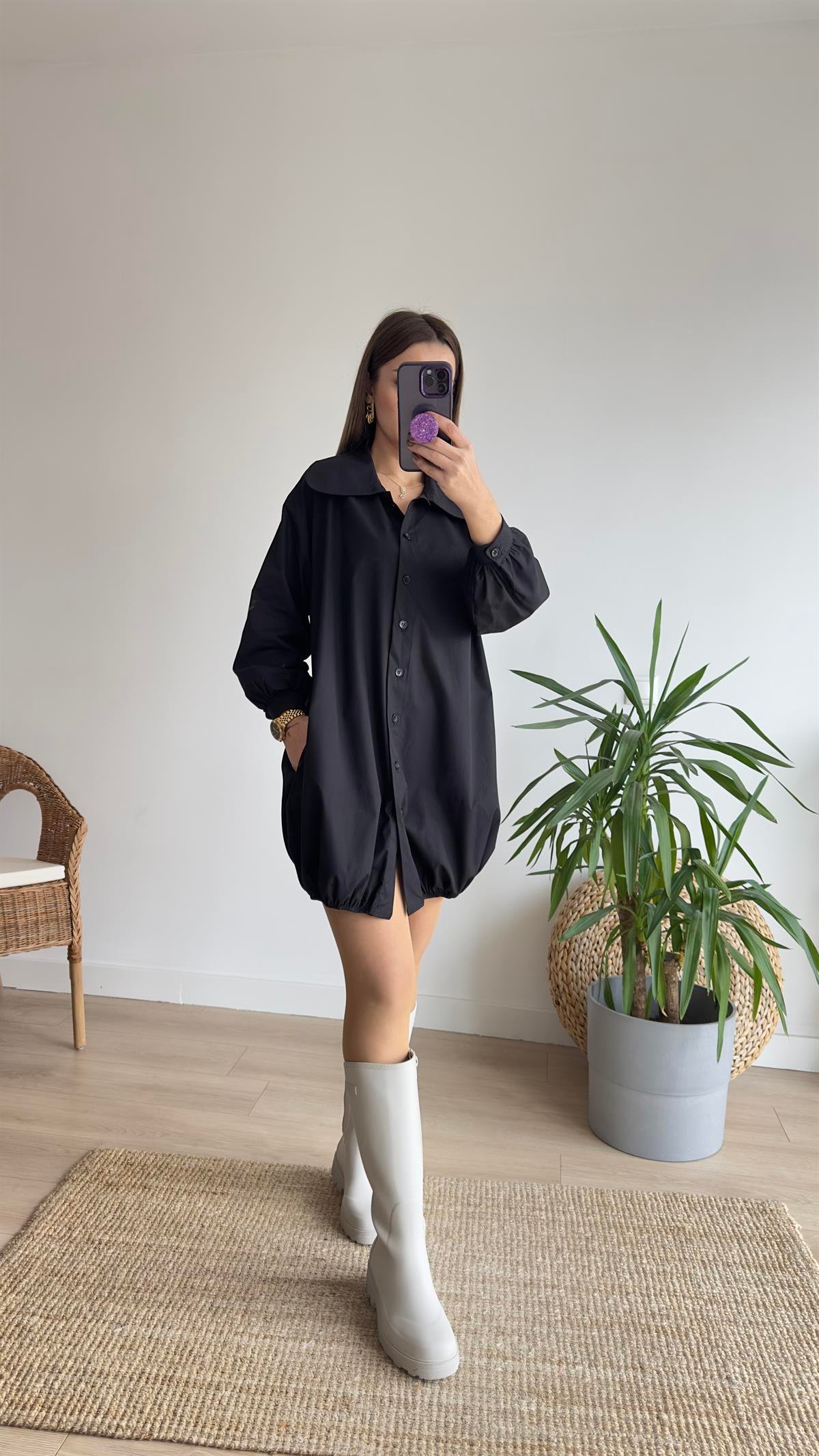 Zra Model Bebe Yaka Tunik Elbise 