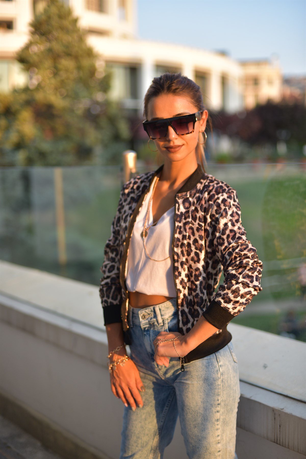 Leopar Desenli Ceket