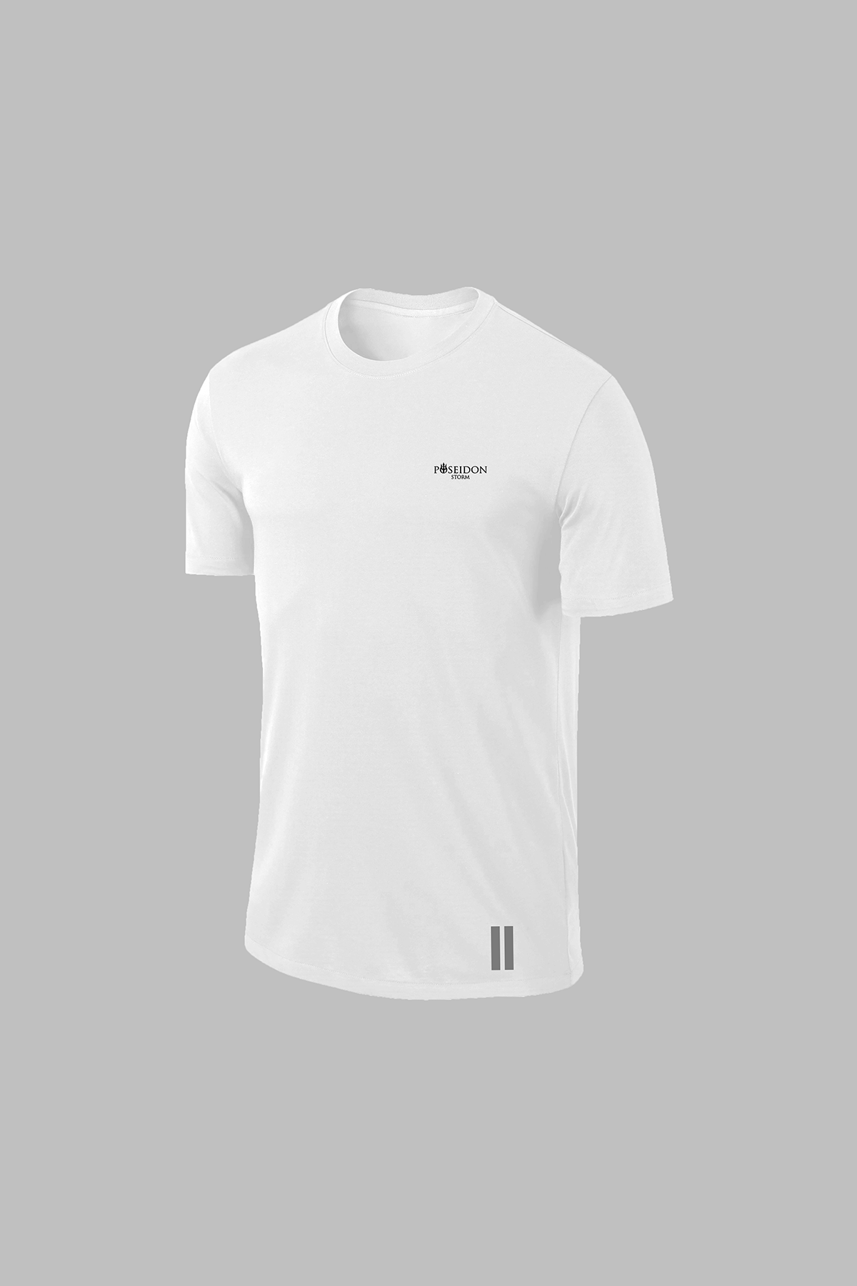Büyük Beden Erkek Beyaz Dri-Fit Kumaş Baskısız Yuvarlak Yaka Kısa Kol Regular Tişört Şort Takım (4XL-10XL)