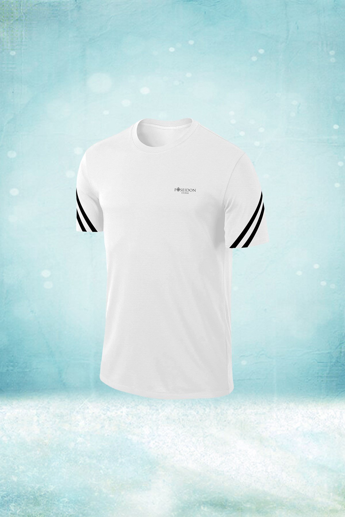 Büyük Beden Erkek Beyaz Günlük Sporcu Tişörtü 4XL-10XL - Kolları hareketli çift - M7
