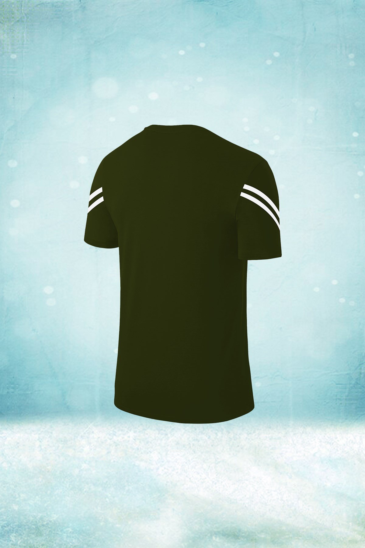 Büyük Beden Erkek Haki Günlük Sporcu Tişörtü 4XL-10XL - Kolları hareketli çift - M7