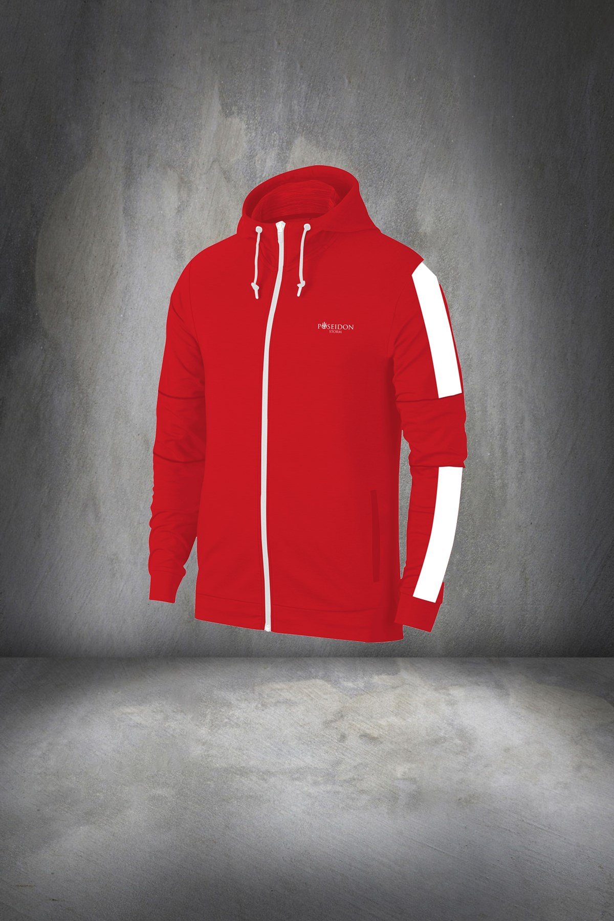 Büyük Beden Erkek Kırmızı Günlük Sporcu Eşofman Takımı 4XL-10XL - parçalı tek bant - M15