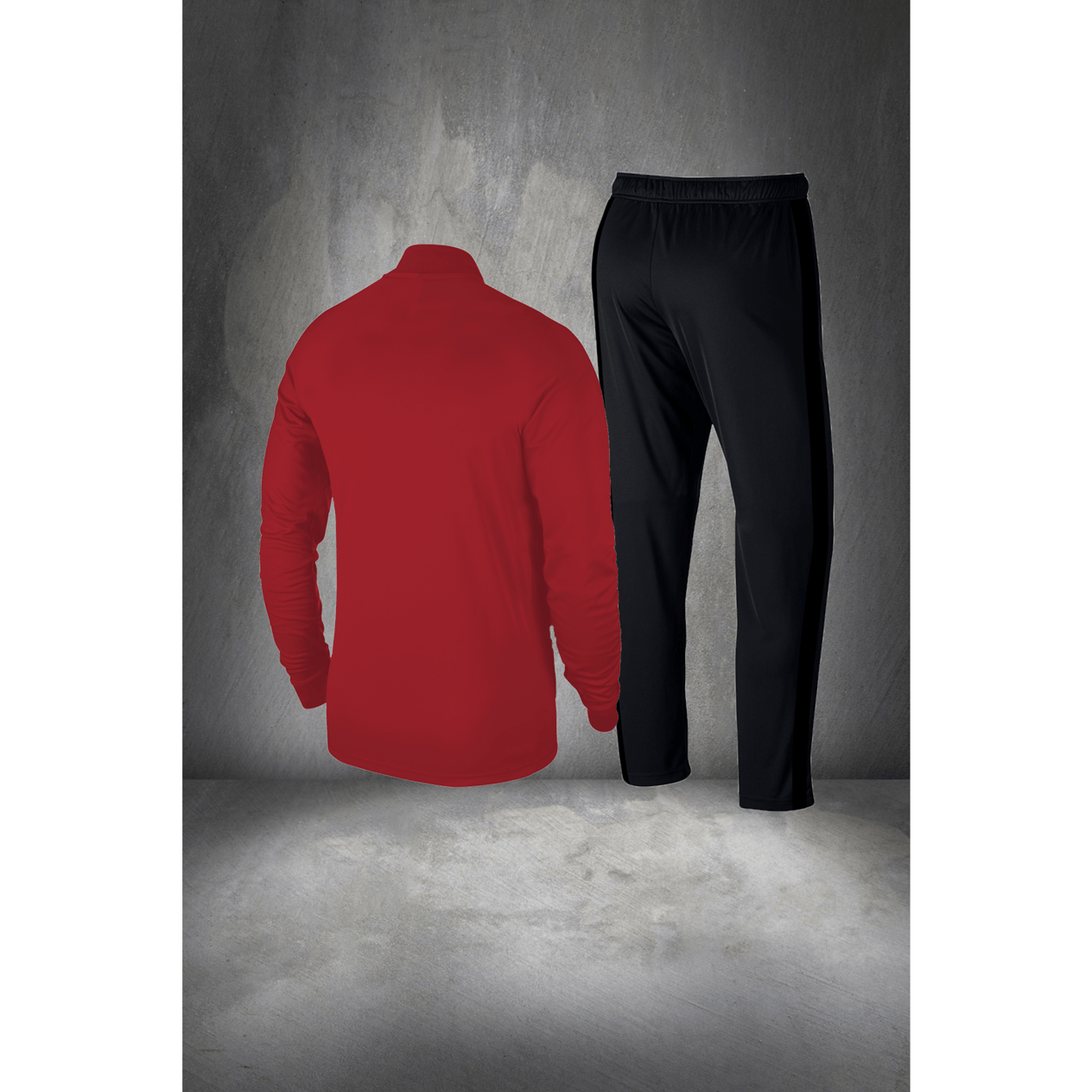Büyük Beden Erkek Kırmızı Supra Penye Kumaş Rahat Mevsimlik Eşofman Takımı  (4XL- 10XL)