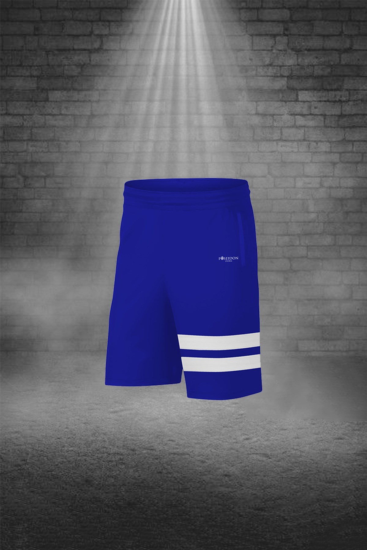 Büyük Beden Erkek Mavi Sporcu Tişört ve Şort Takımı 4XL-10XL - siyah iki bant - M4