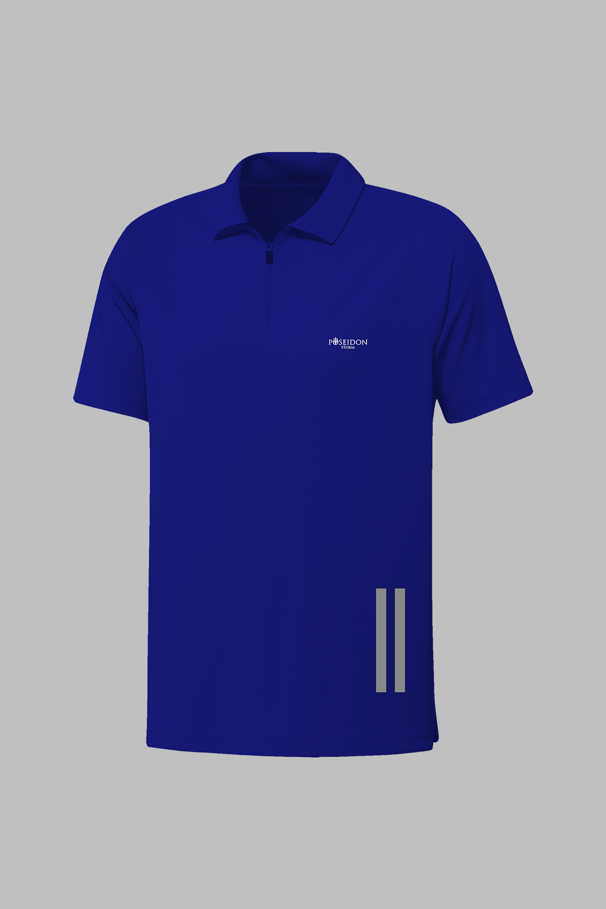 Büyük Beden Erkek Mavi Vision Pro Kumaş Fit Kısa Kol  Yaka Polo Yaka Tişört 4XL-10XL