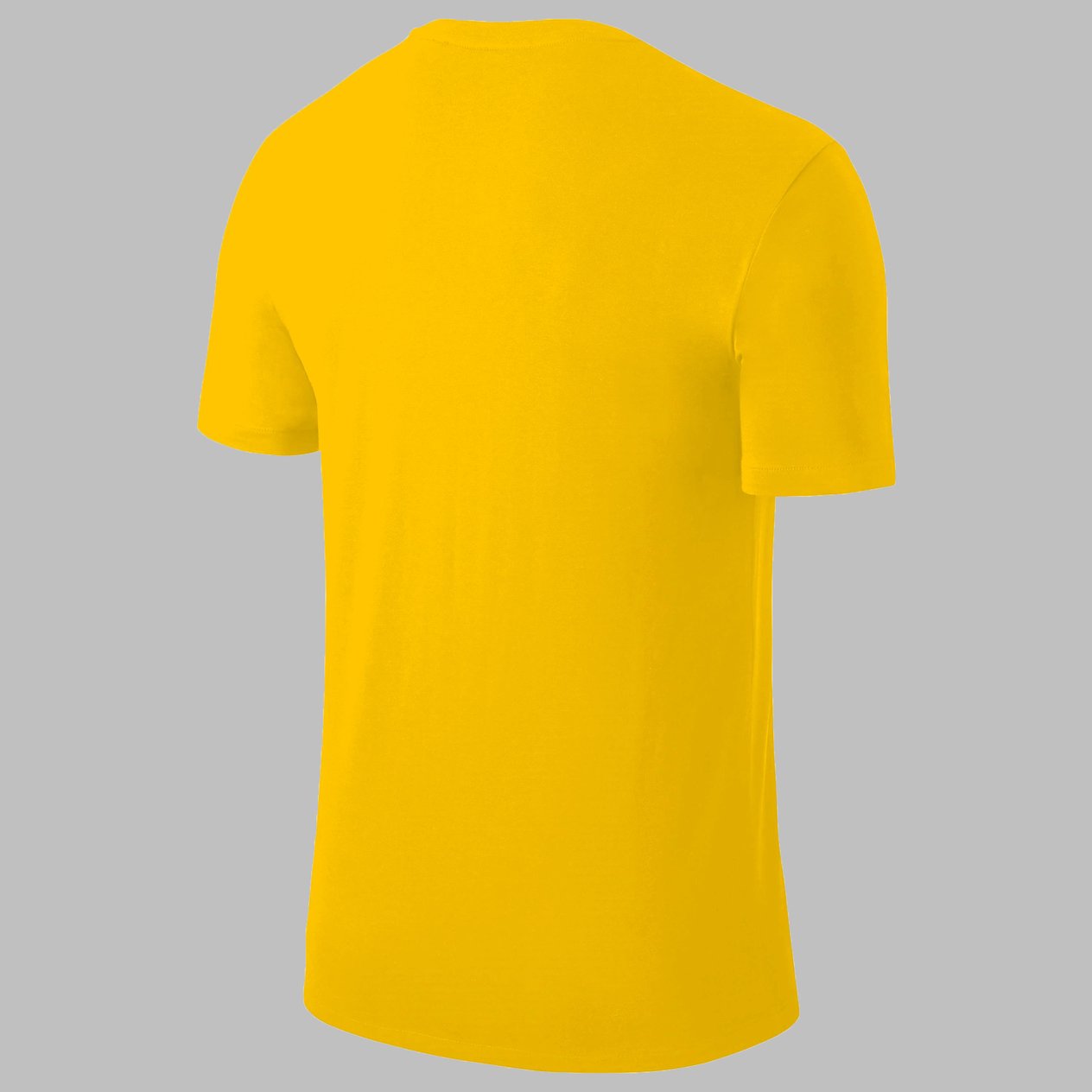 Büyük Beden Erkek Sarı Dri-Fit Kumaş Baskısız Yuvarlak Yaka Kısa Kol T-shirt  (4XL- 10XL)