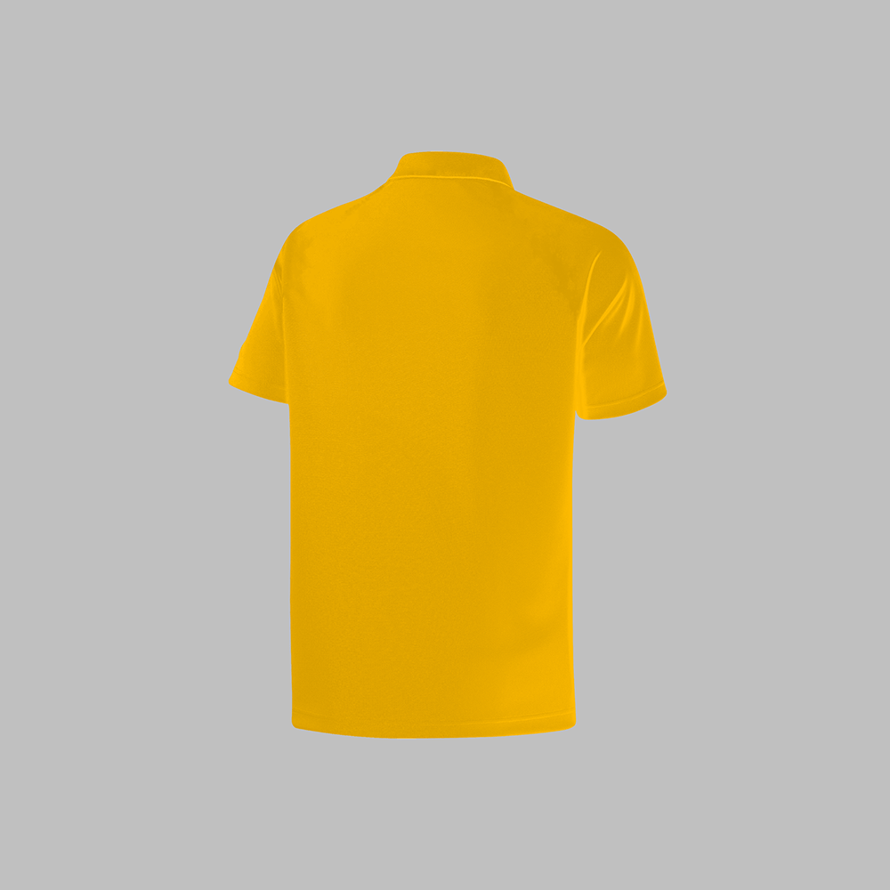Büyük Beden Erkek Sarı Vision Pro Kumaş Kısa Kollu Tişört 4XL-10XL