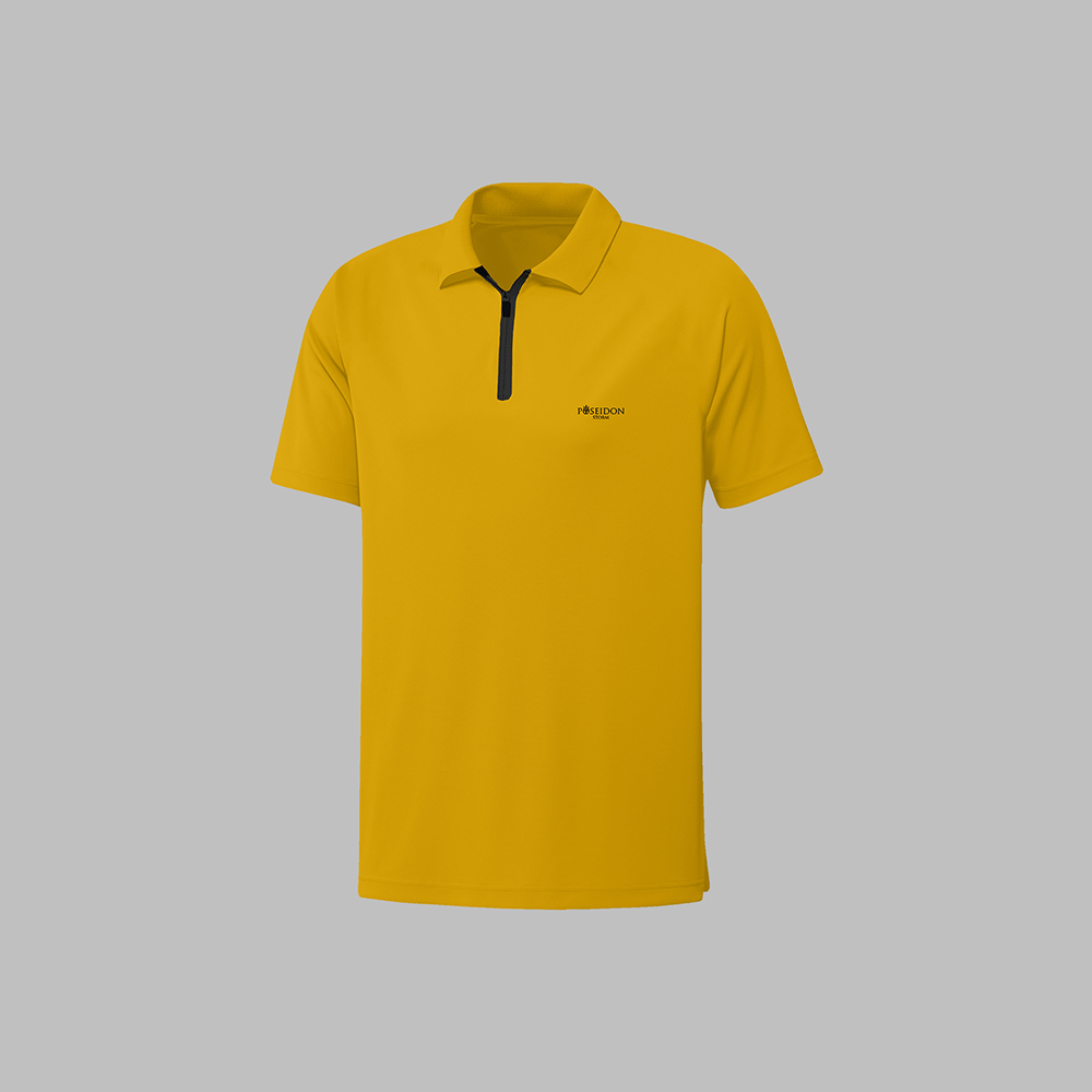Büyük Beden Erkek Sarı Vision Pro Kumaş Kısa Kollu Tişört 4XL-10XL