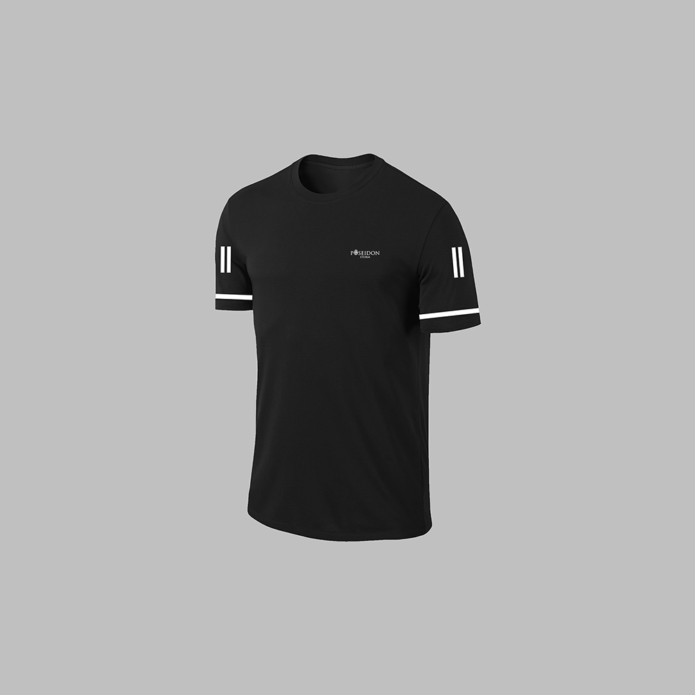 Büyük Beden Erkek Siyah Dri-Fit Kumaş Yürüyüş için Konforlu Cepli Sıfır Yaka Tişört Şort İkili Alt Üst Spor Seti   4XL-10XL